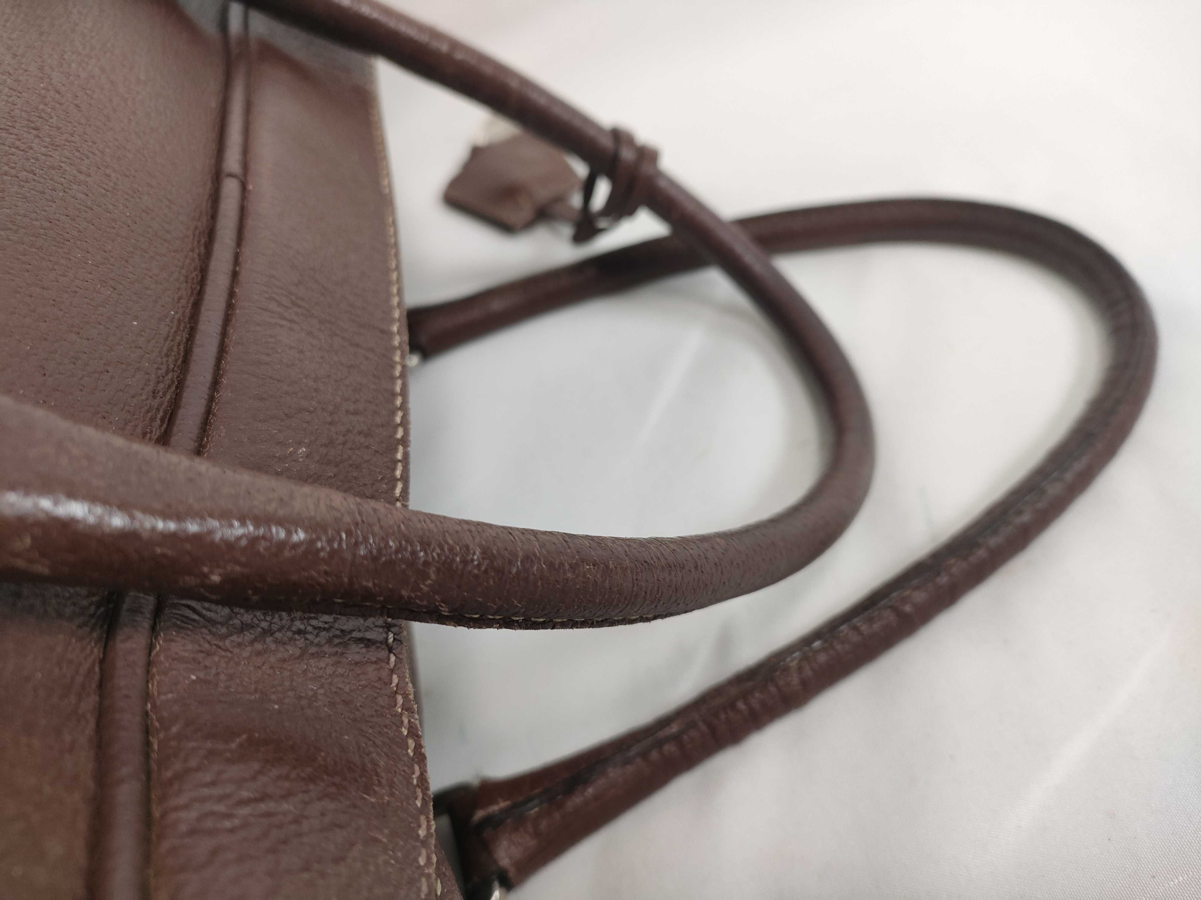 business bag, handbag, leather, brown. — view 3