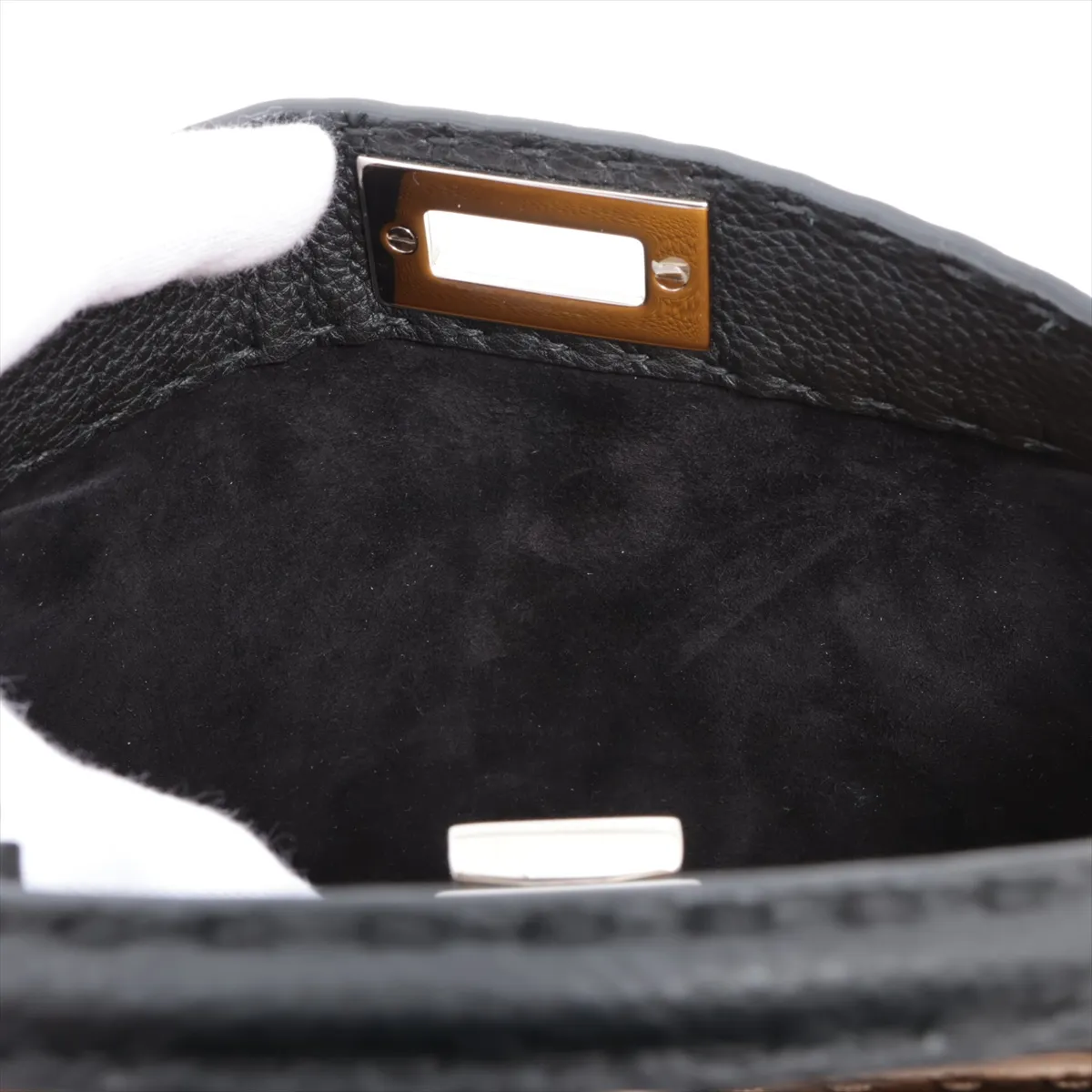 Selleria Peekaboo Ic You Small Leather 2WAY Handbag Black 8BN327 — view 12