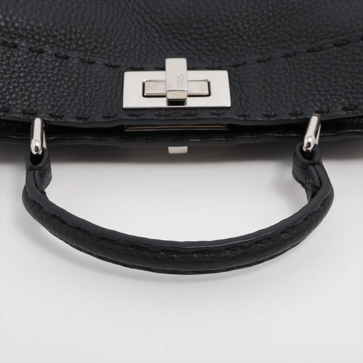 Selleria Peekaboo Ic You Small Leather 2WAY Handbag Black 8BN327 — view 5