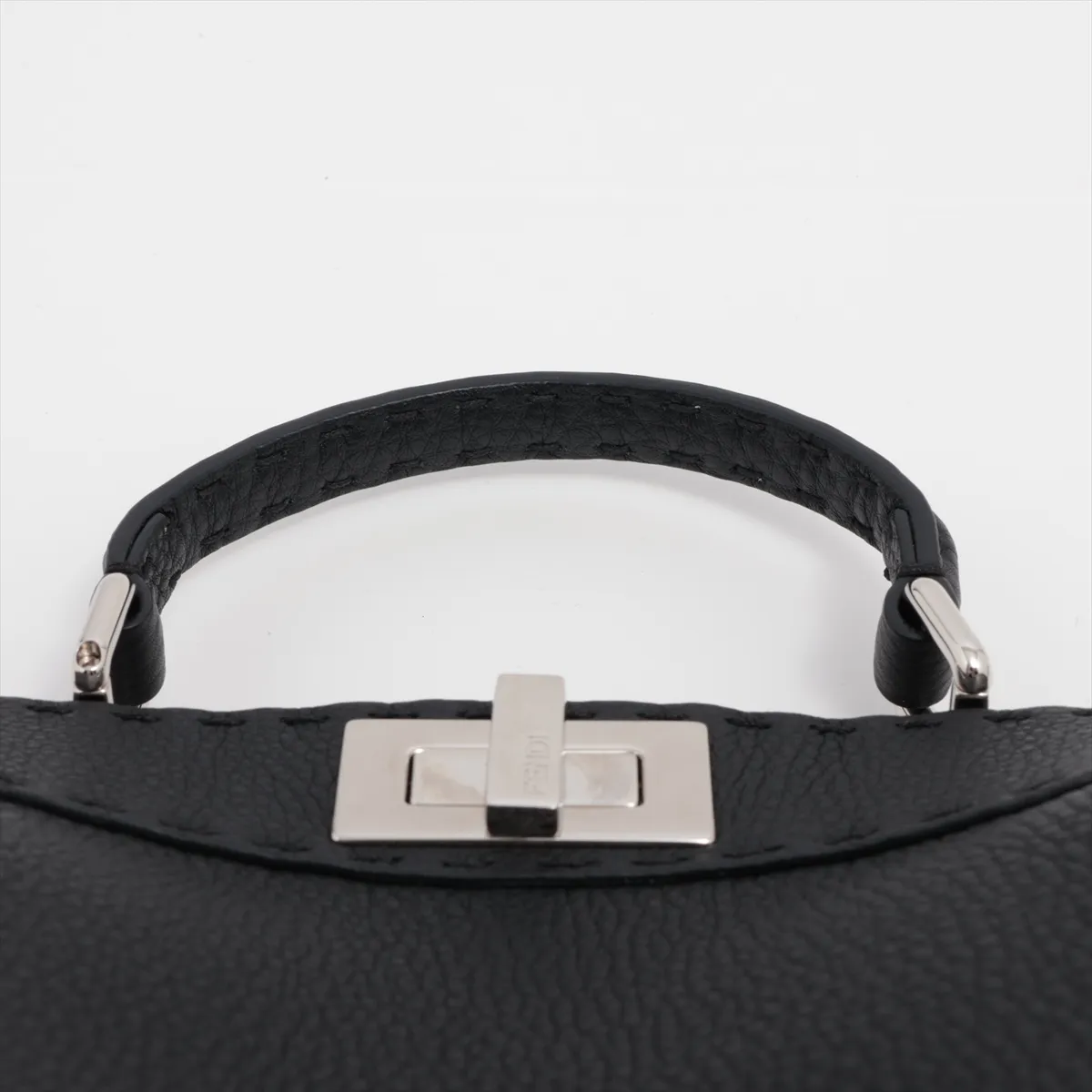 Selleria Peekaboo Ic You Small Leather 2WAY Handbag Black 8BN327 — view 6