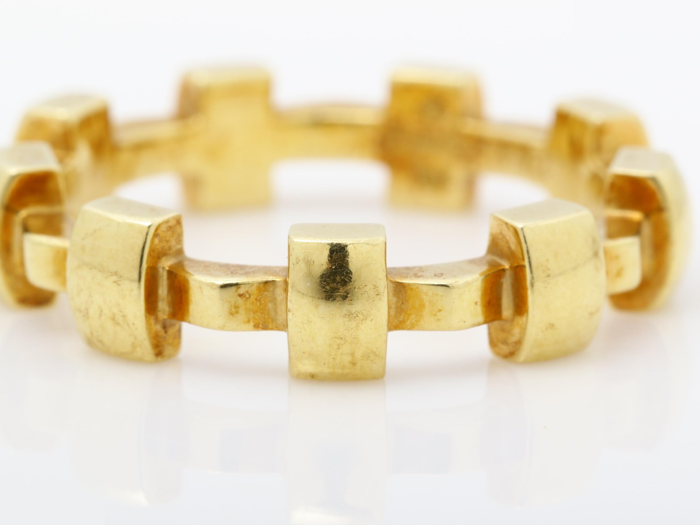 Vintage Matelassé Ring, 750YG, 4.8g, Size #11 — view 2