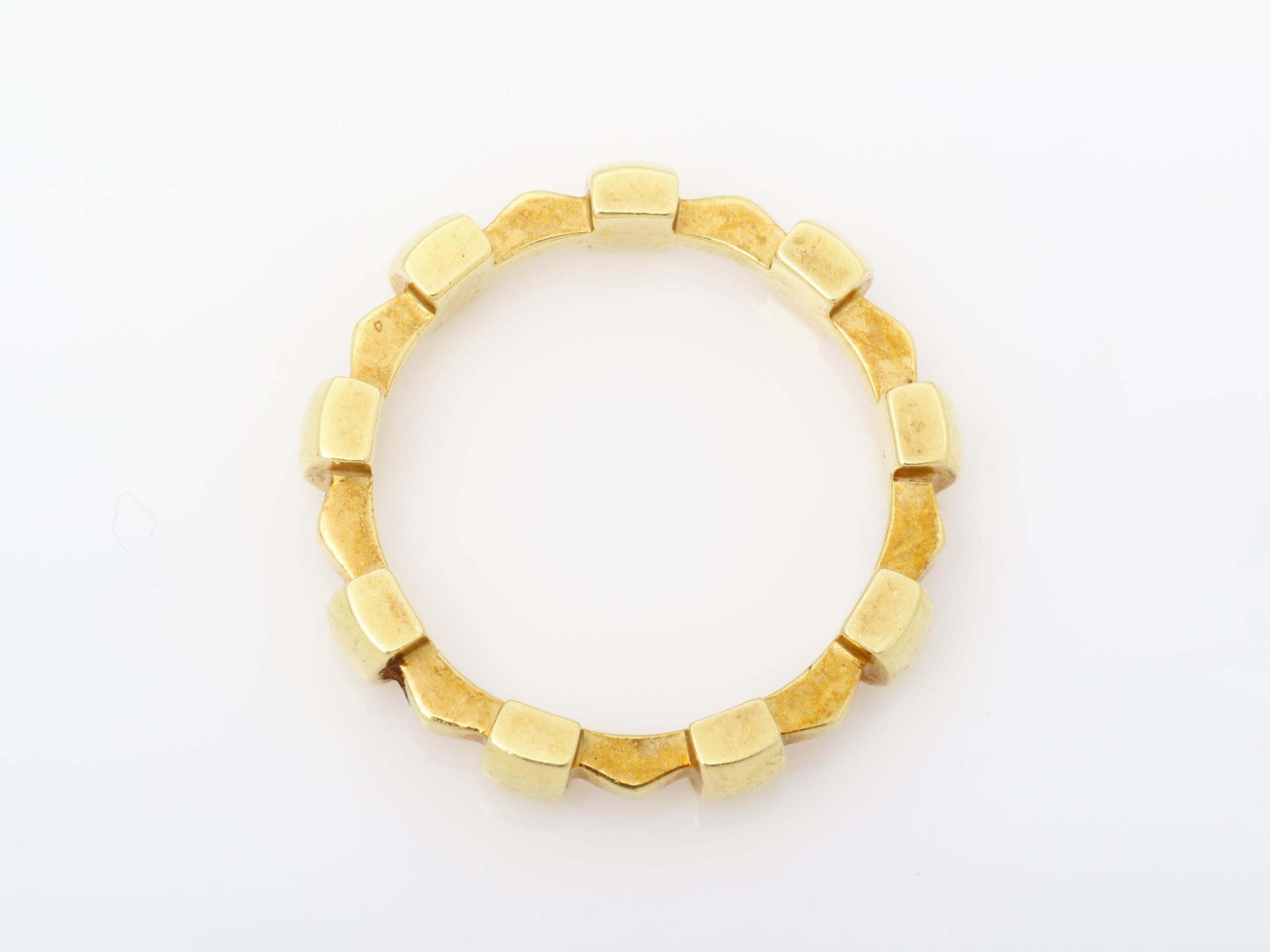 Vintage Matelassé Ring, 750YG, 4.8g, Size #11 — view 5