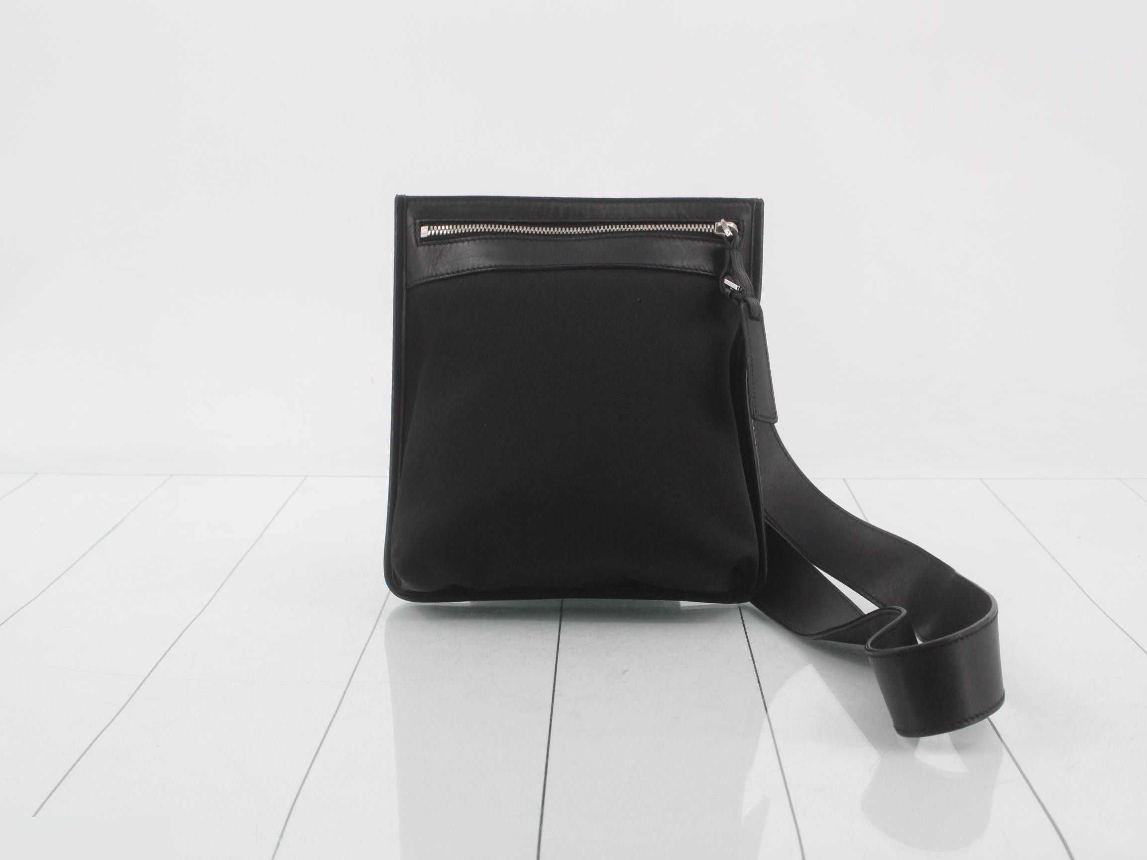 shoulder bag, leather, black