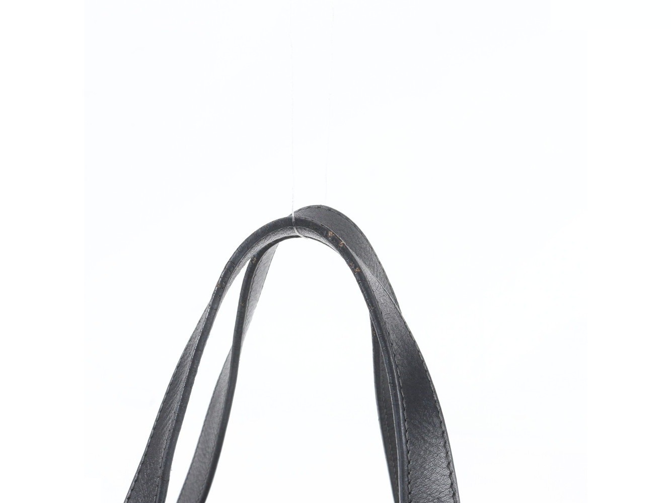 Tessuto Nylon Triangle Logo Leather Tote Bag — view 2