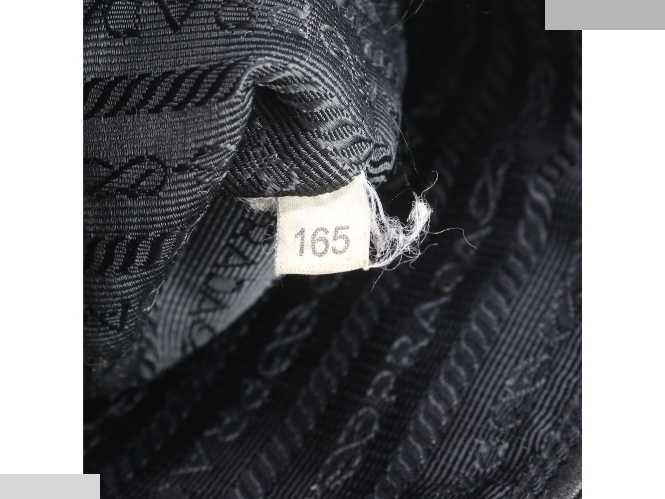 Tessuto Nylon Triangle Logo Leather Tote Bag — view 9