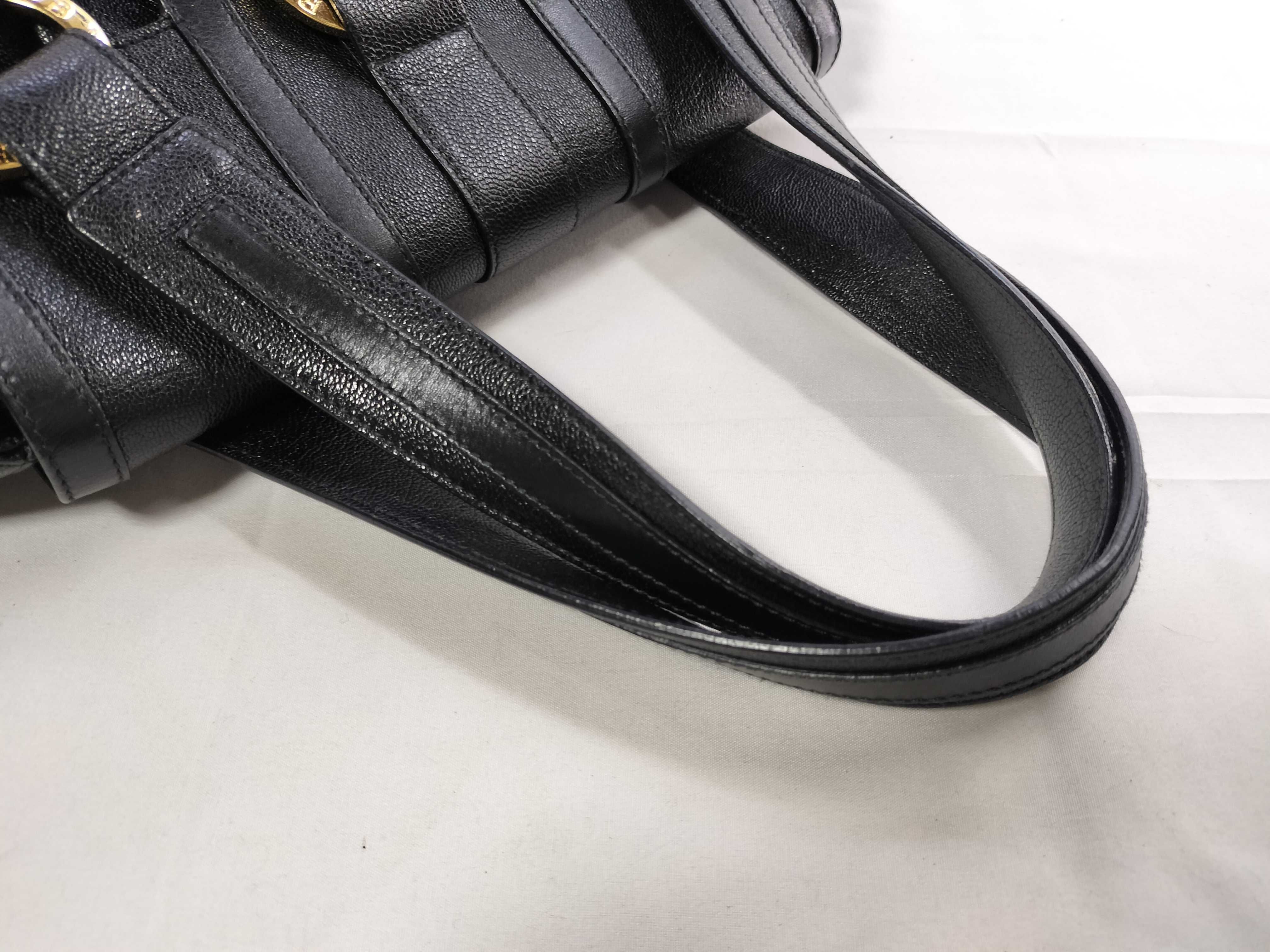 Bulgari Leather Handbag Flap Tote Bag — view 3