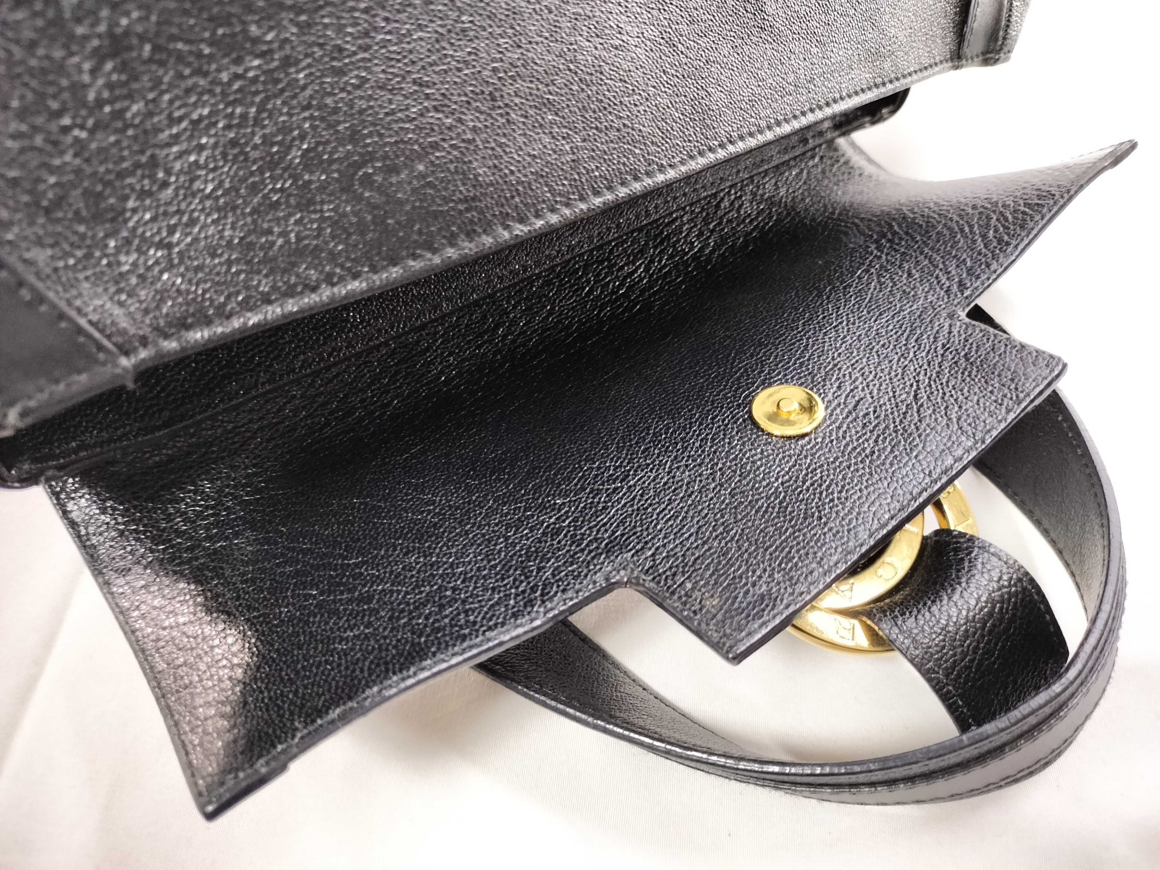 Bulgari Leather Handbag Flap Tote Bag — view 8