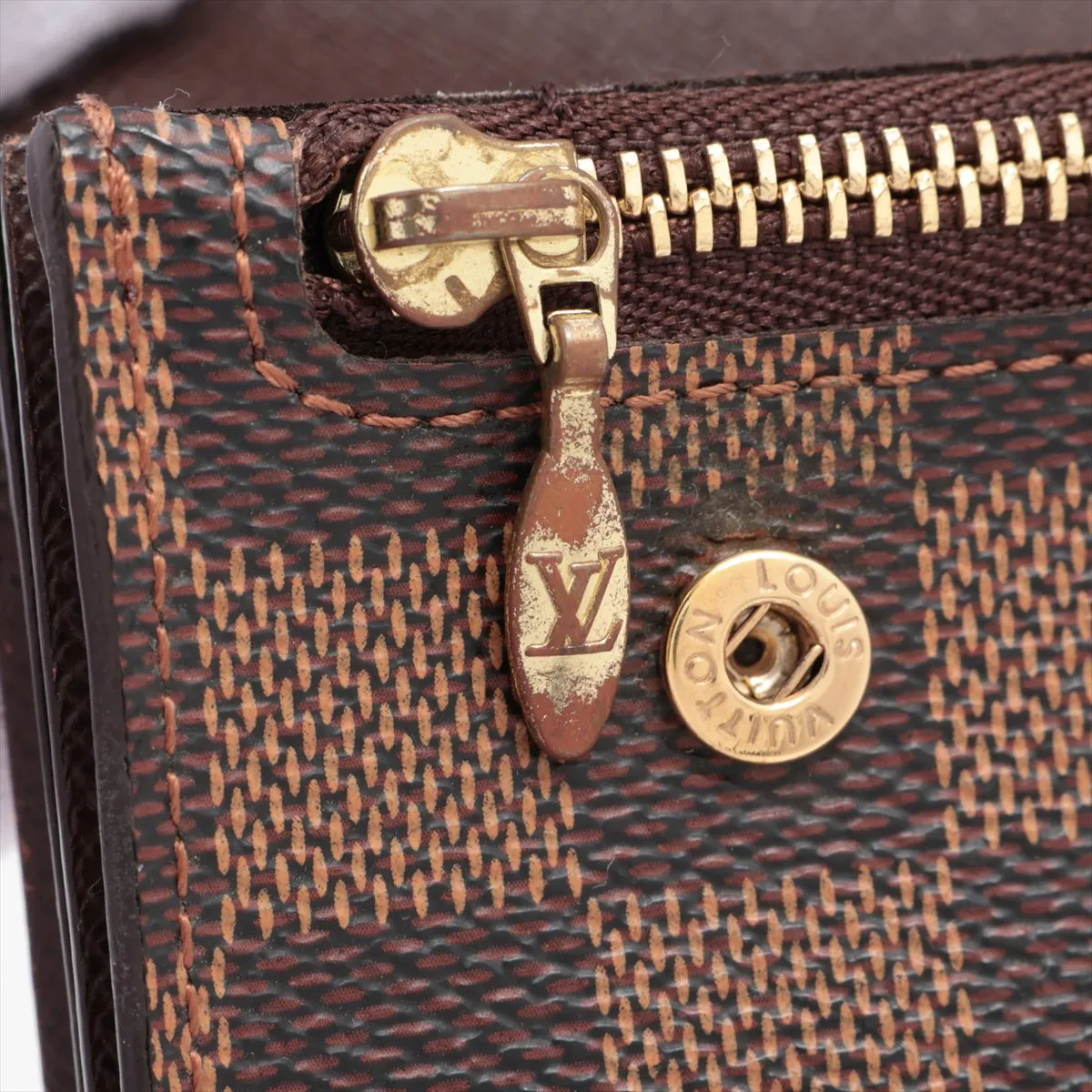 Damier Portefeuille Accordion N60002 TH0046 Brown Long Wallet — view 9