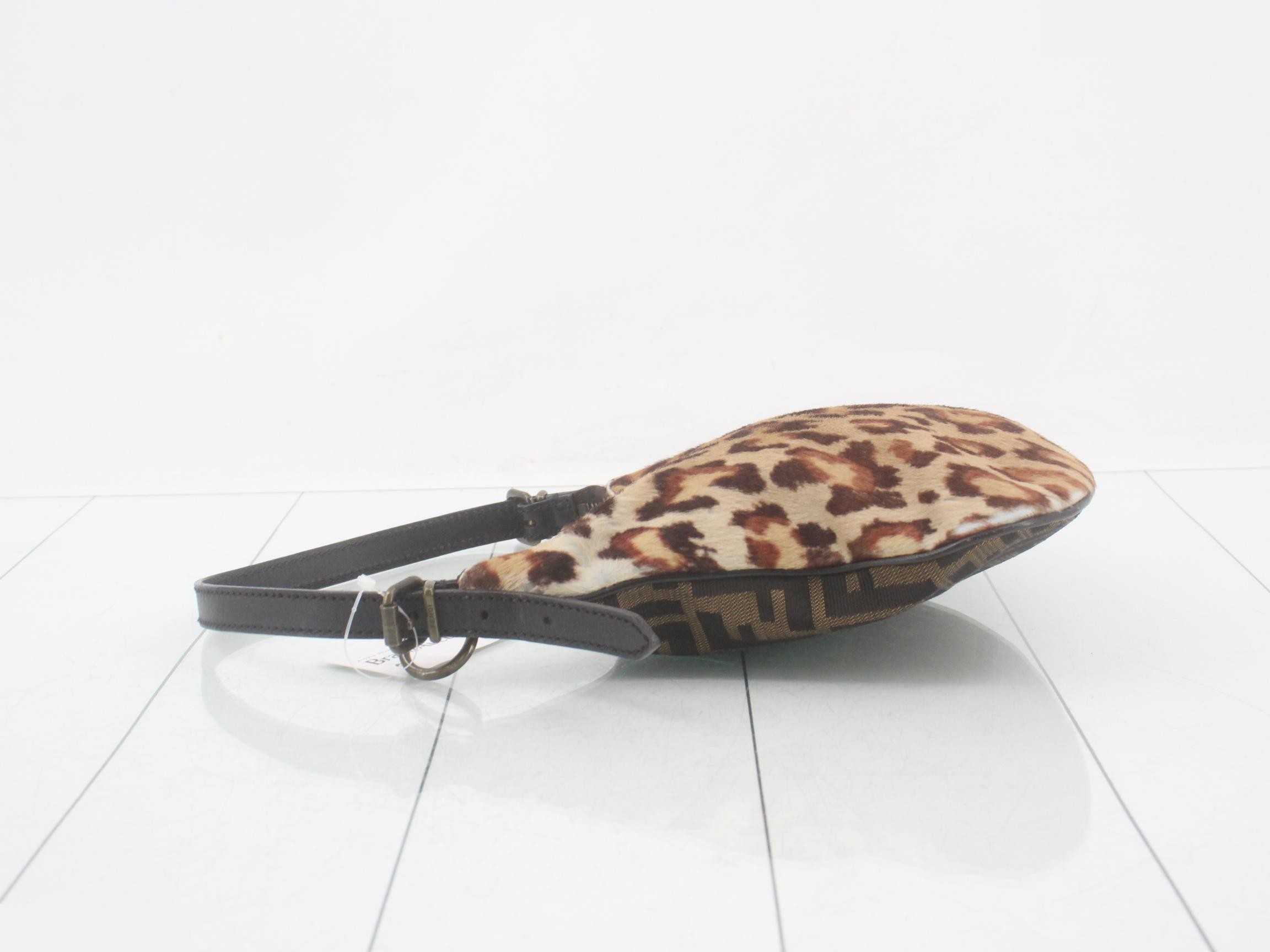 Calf hair leopard print Zucca (bag) - shoulder bag — view 4