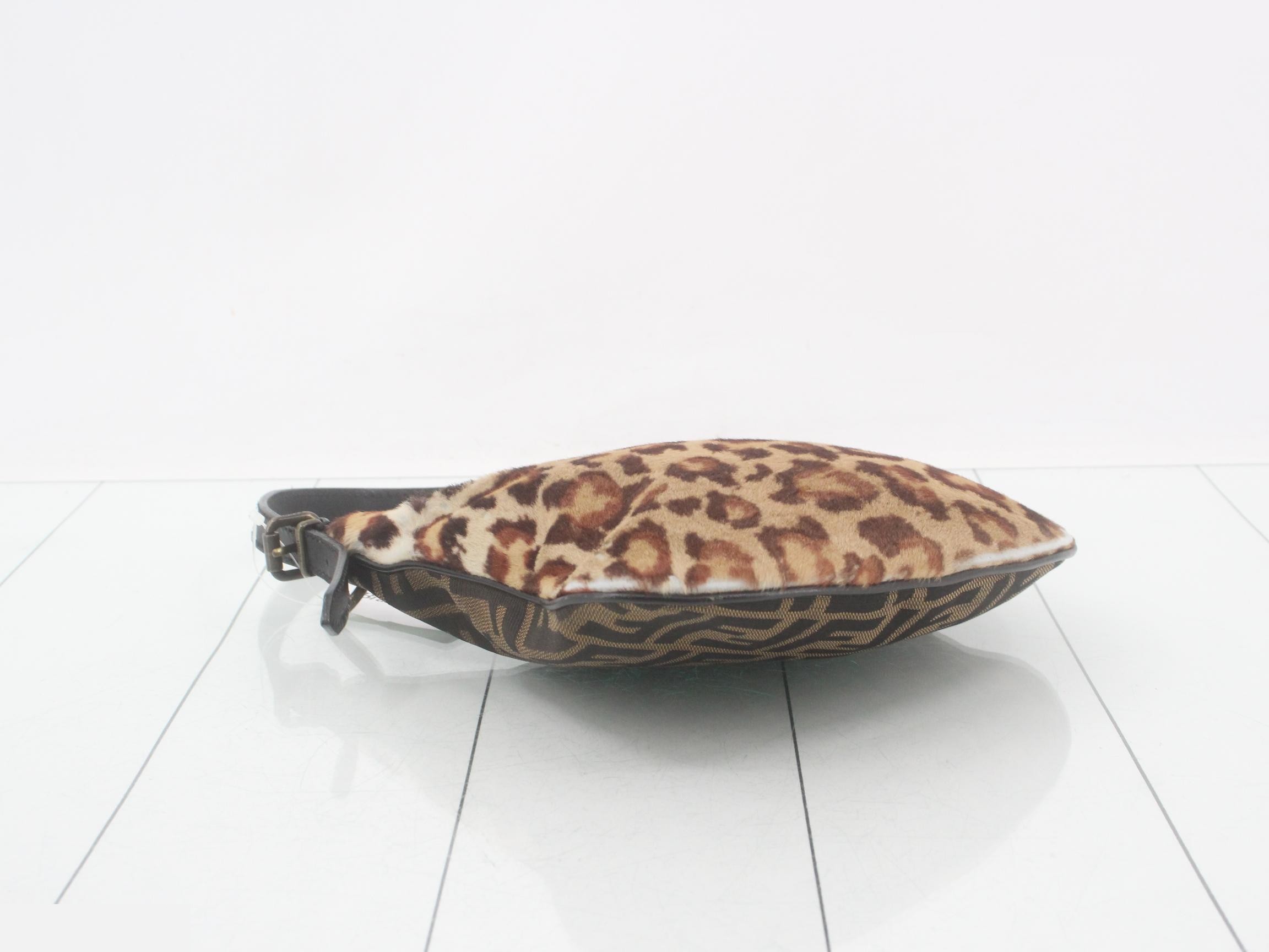 Calf hair leopard print Zucca (bag) - shoulder bag — view 5