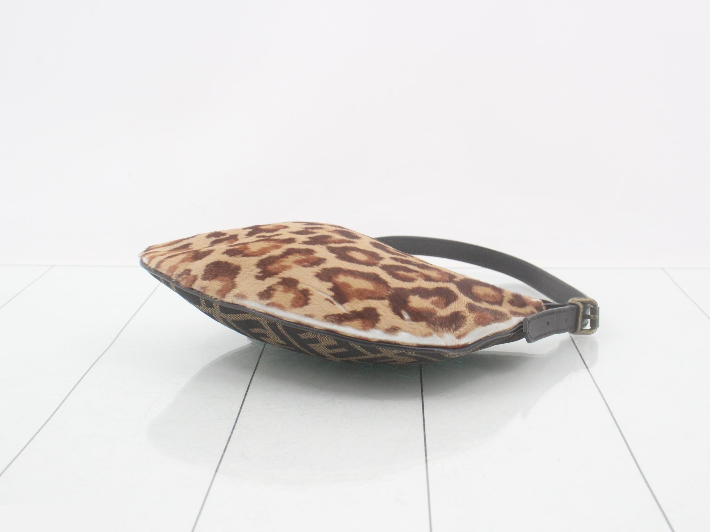 Calf hair leopard print Zucca (bag) - shoulder bag — view 6