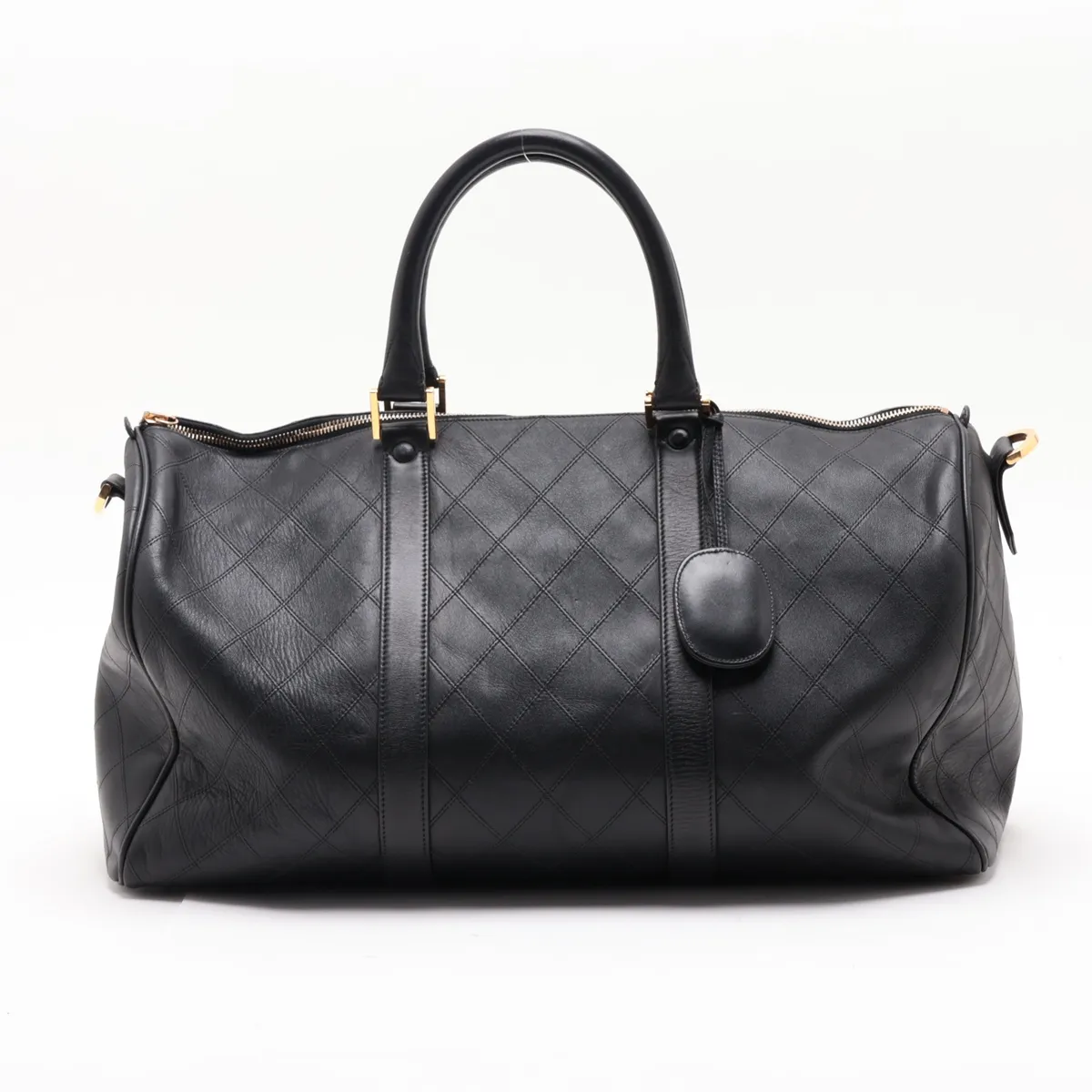 Bicolore Lambskin 2-Way Boston Bag, Black with Gold Hardware, Item No. 2479334 (Serial Number 2) — view 2