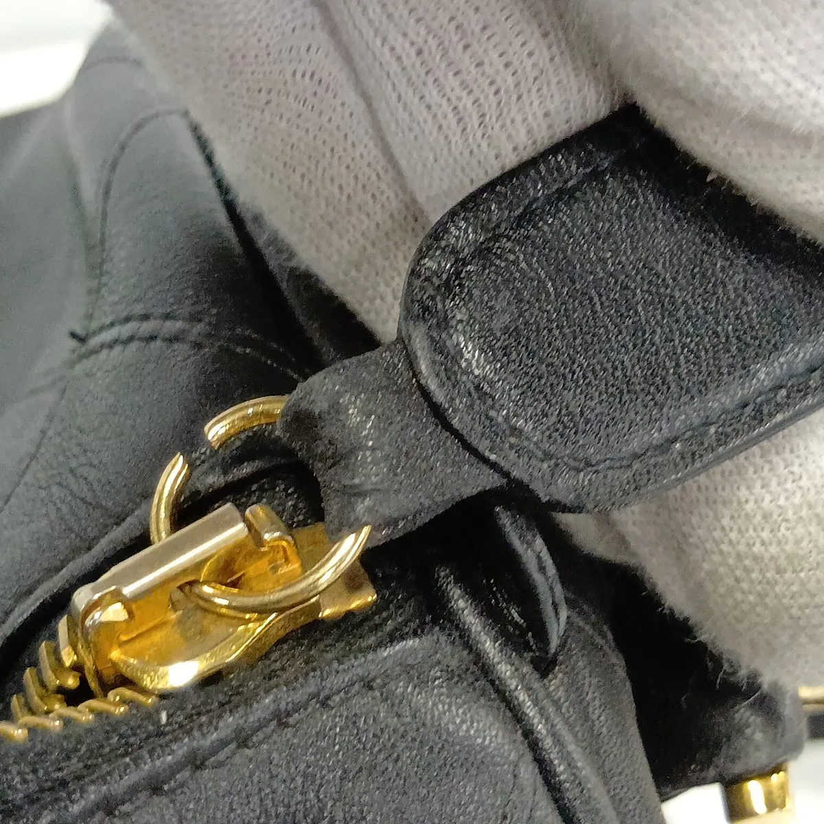 Bicolore Lambskin 2-Way Boston Bag, Black with Gold Hardware, Item No. 2479334 (Serial Number 2) — view 13