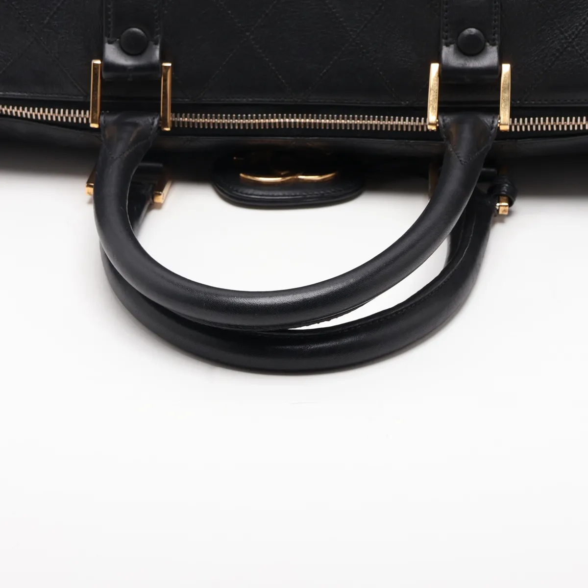 Bicolore Lambskin 2-Way Boston Bag, Black with Gold Hardware, Item No. 2479334 (Serial Number 2) — view 5