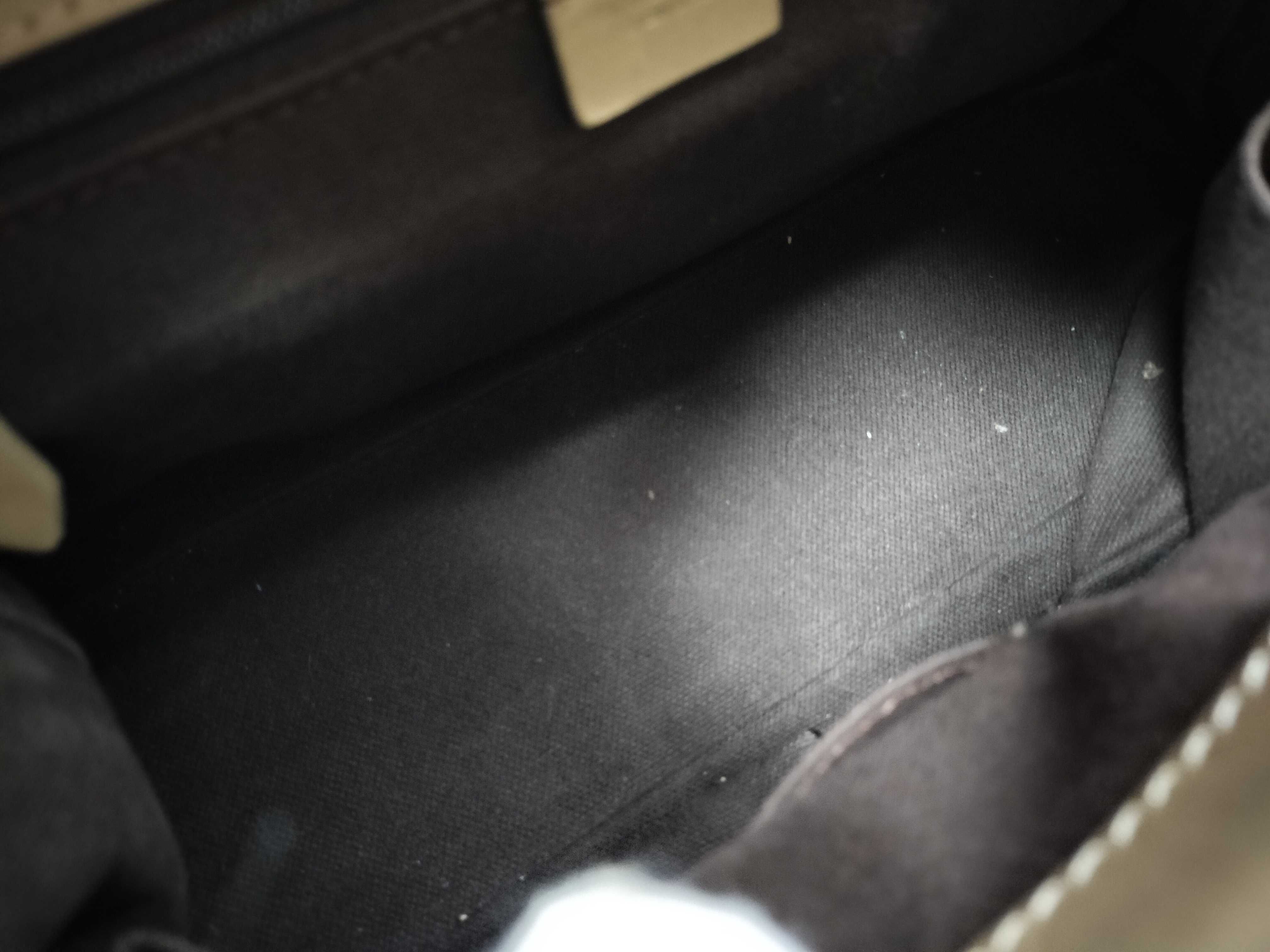 Leather x Check Handbag Tote Bag — view 10