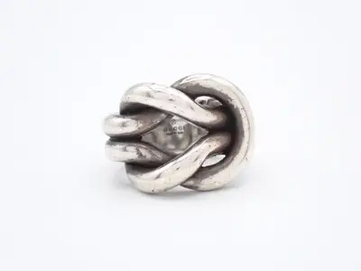Infinity Ring, Silver, Knot Ring, 925 Sterling Silver, 22.9g, Size #9