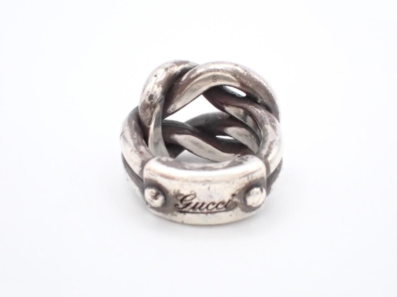 Infinity Ring, Silver, Knot Ring, 925 Sterling Silver, 22.9g, Size #9 — view 2