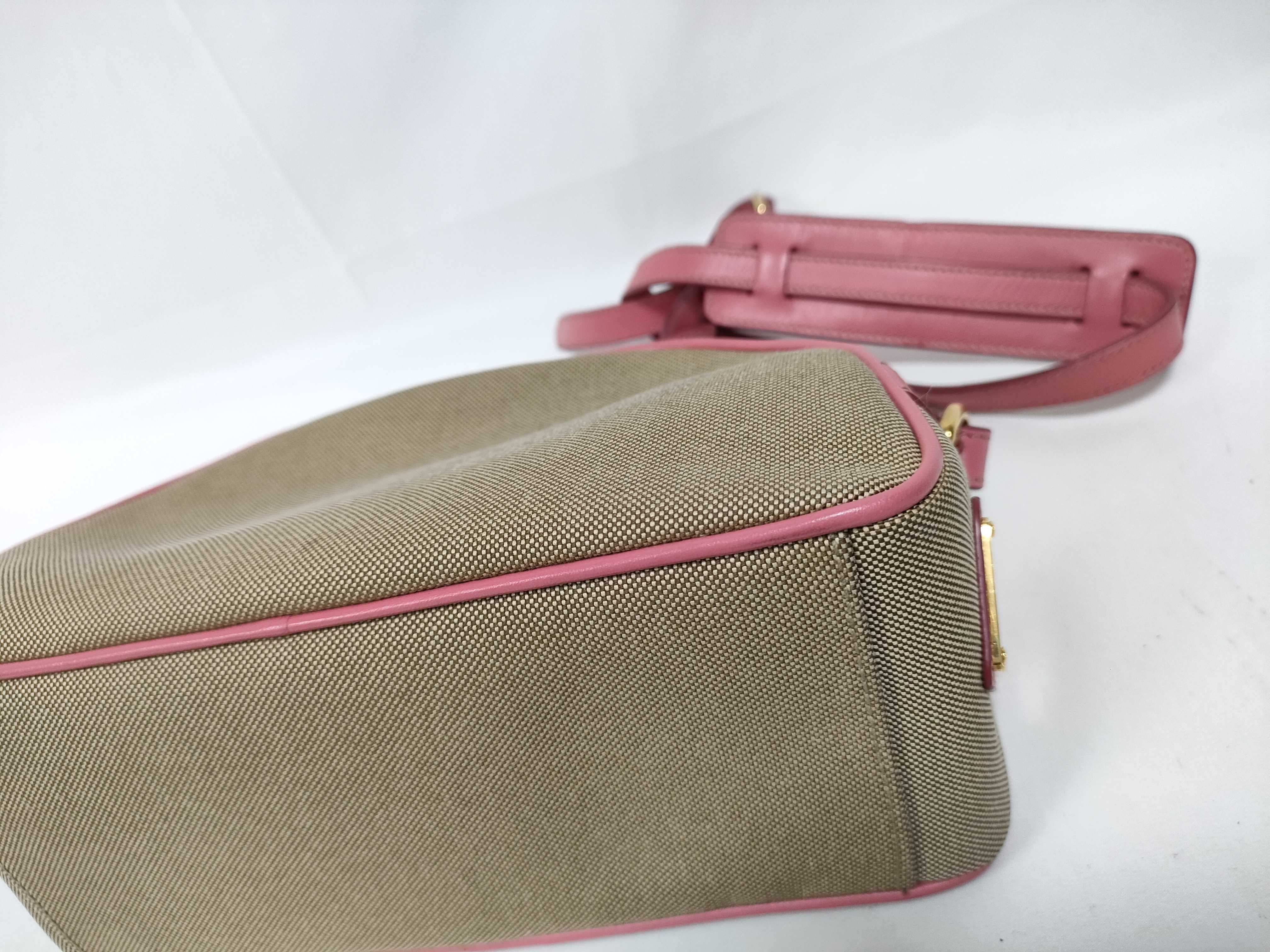 PH- Beige Canvas Crossbody Bag (Shoulder Bag) — view 4