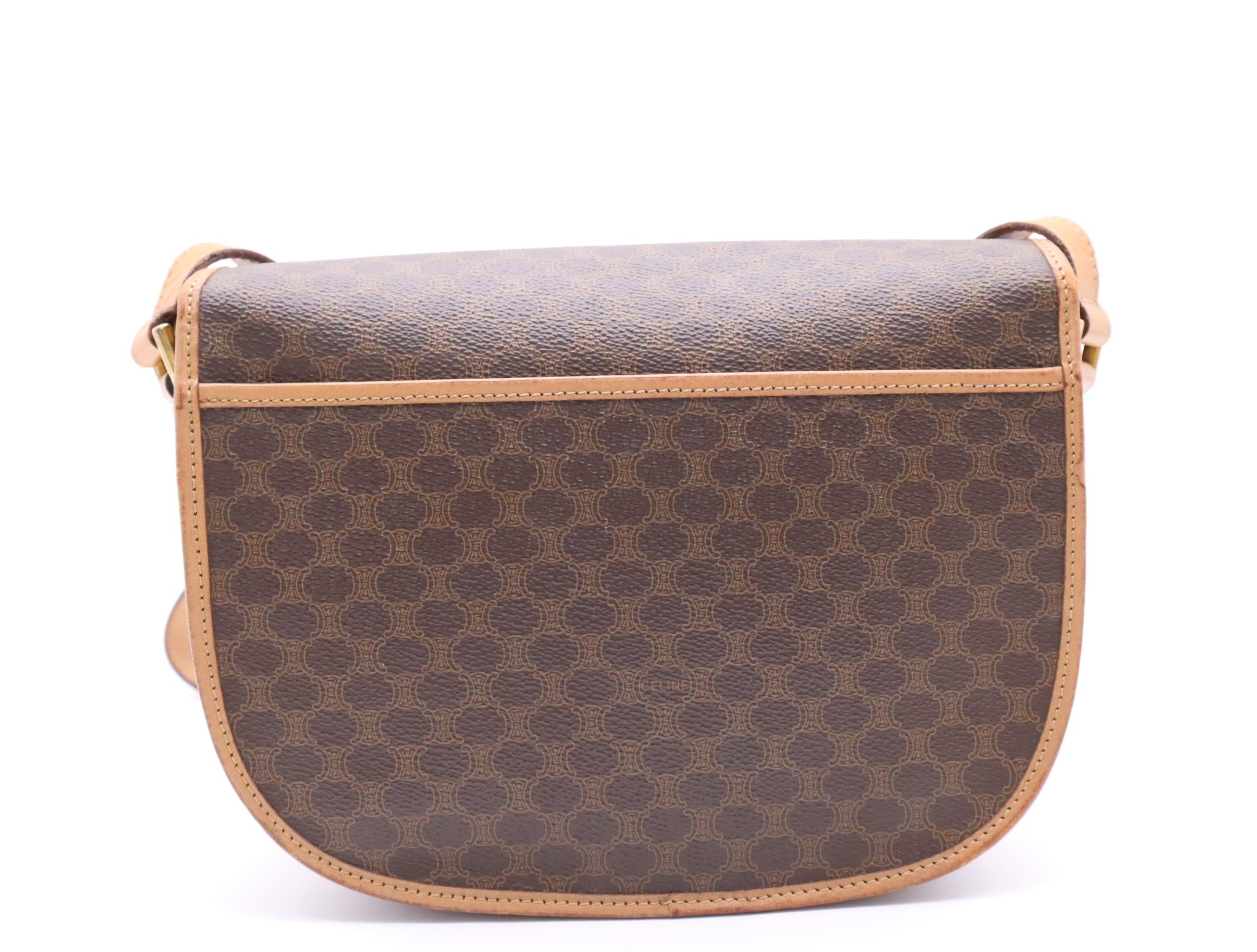 PVC x Leather Macadam Shoulder Bag, Brown, Gold Hardware — view 2