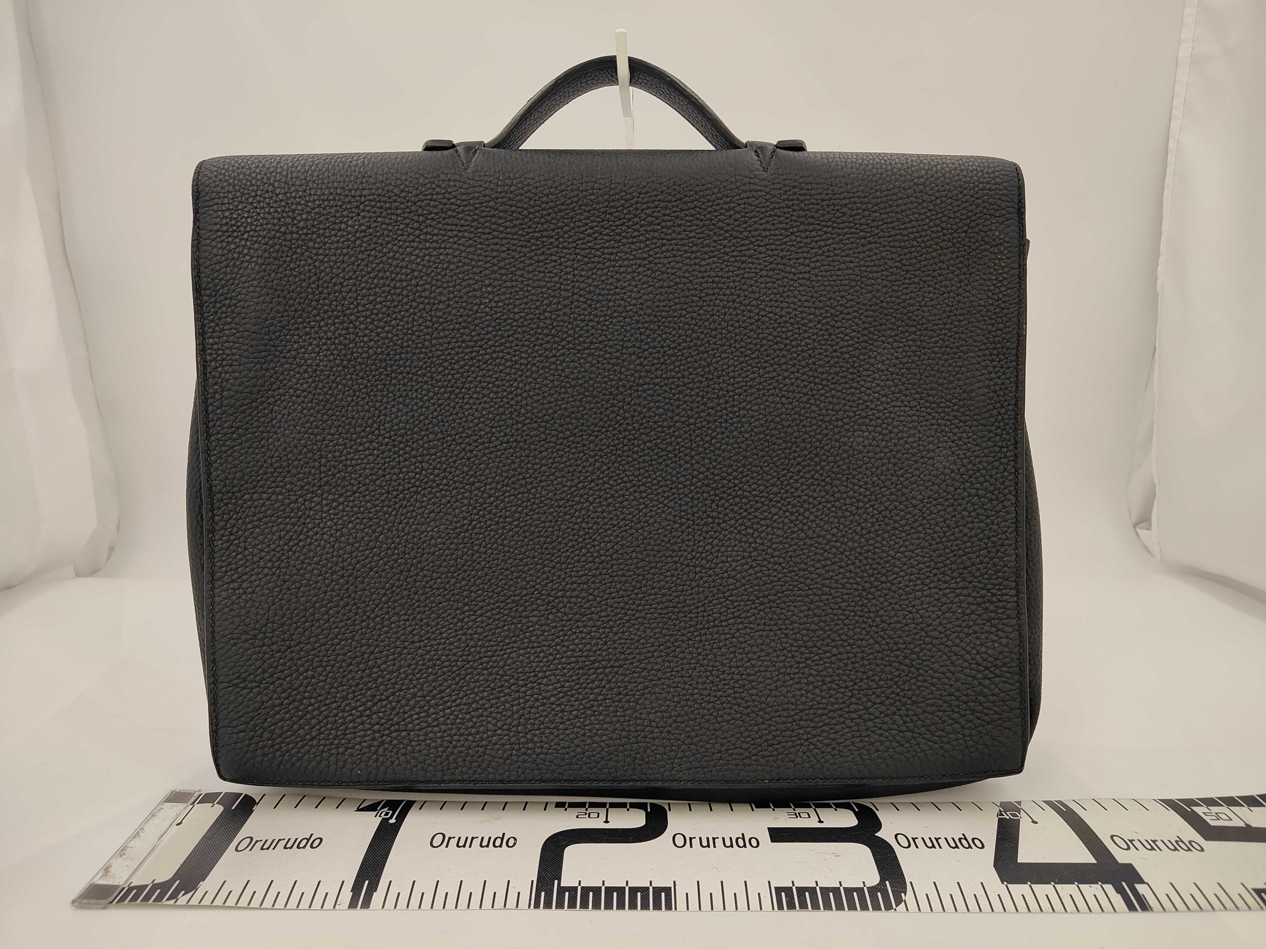 Sac à Dépêches Togo Leather Handbag with Silver Hardware ( Q Stamp) — view 2