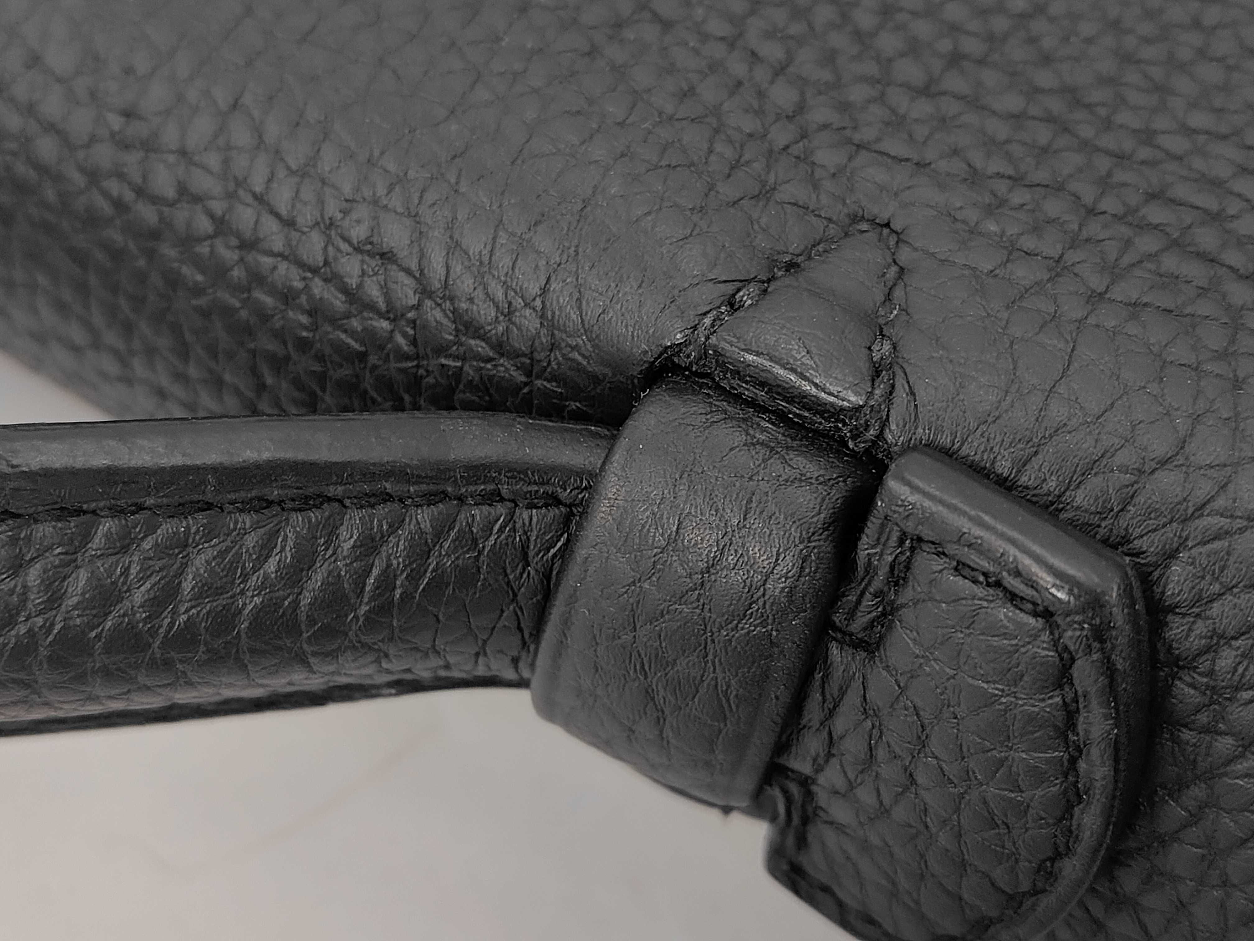 Sac à Dépêches Togo Leather Handbag with Silver Hardware ( Q Stamp) — view 4