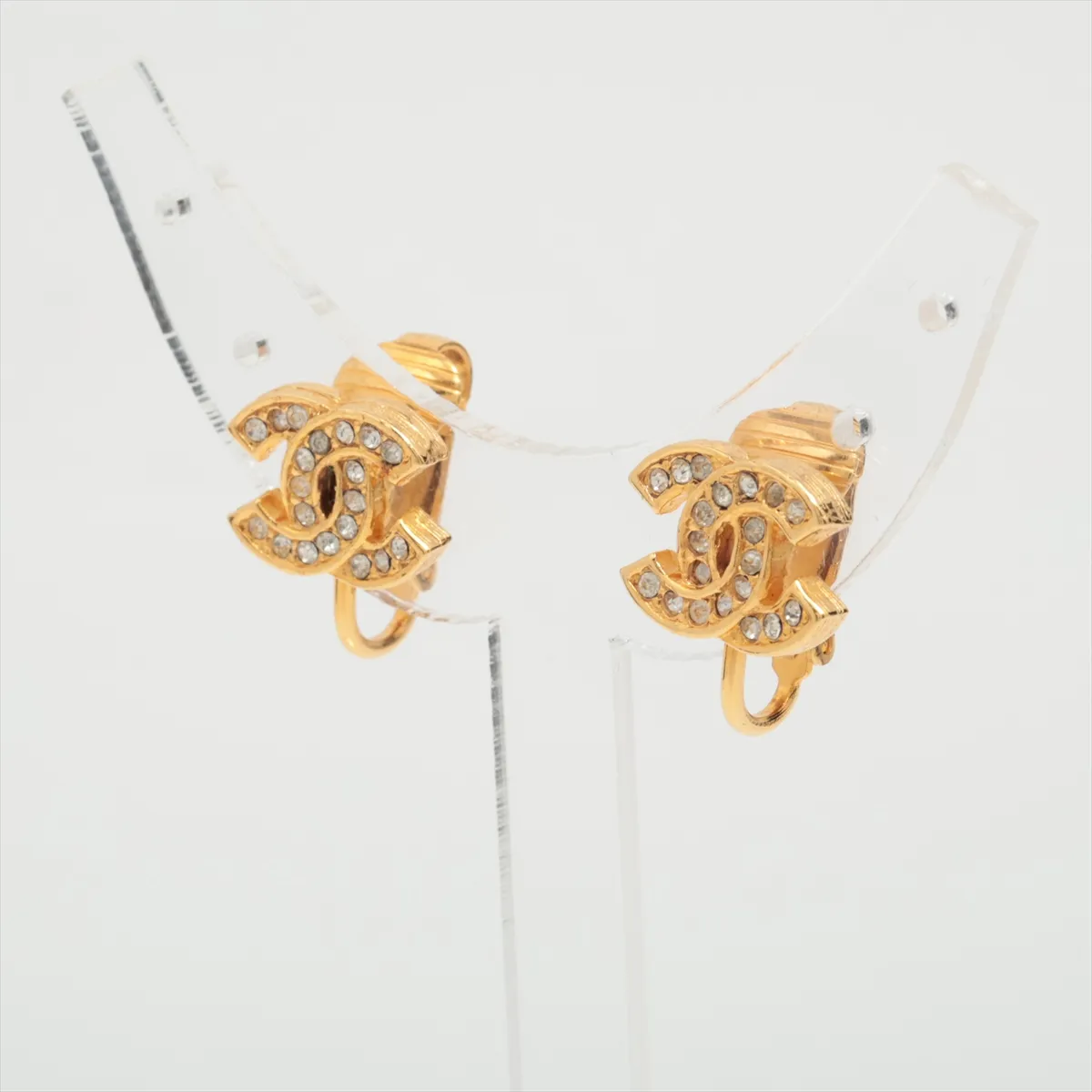 Cocomark 2092 Earrings (for both ears) GP x Rhinestone Gold — view 3