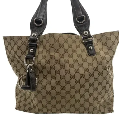 Canvas GG Pattern Tote Bag Handbag