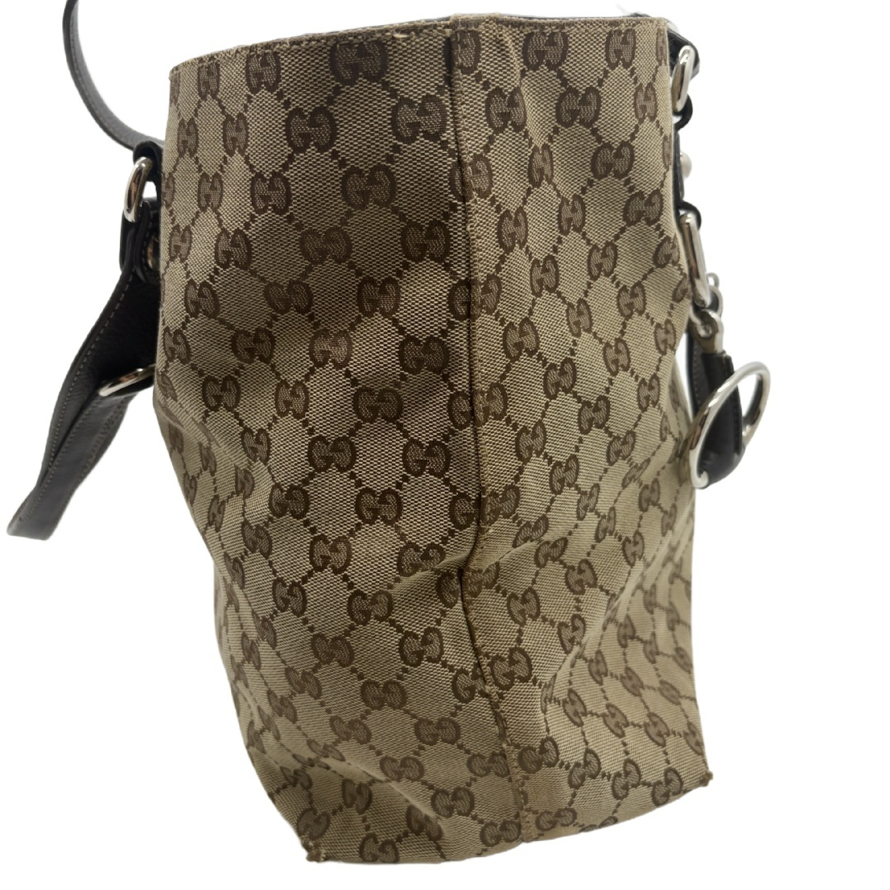 Canvas GG Pattern Tote Bag Handbag — view 3