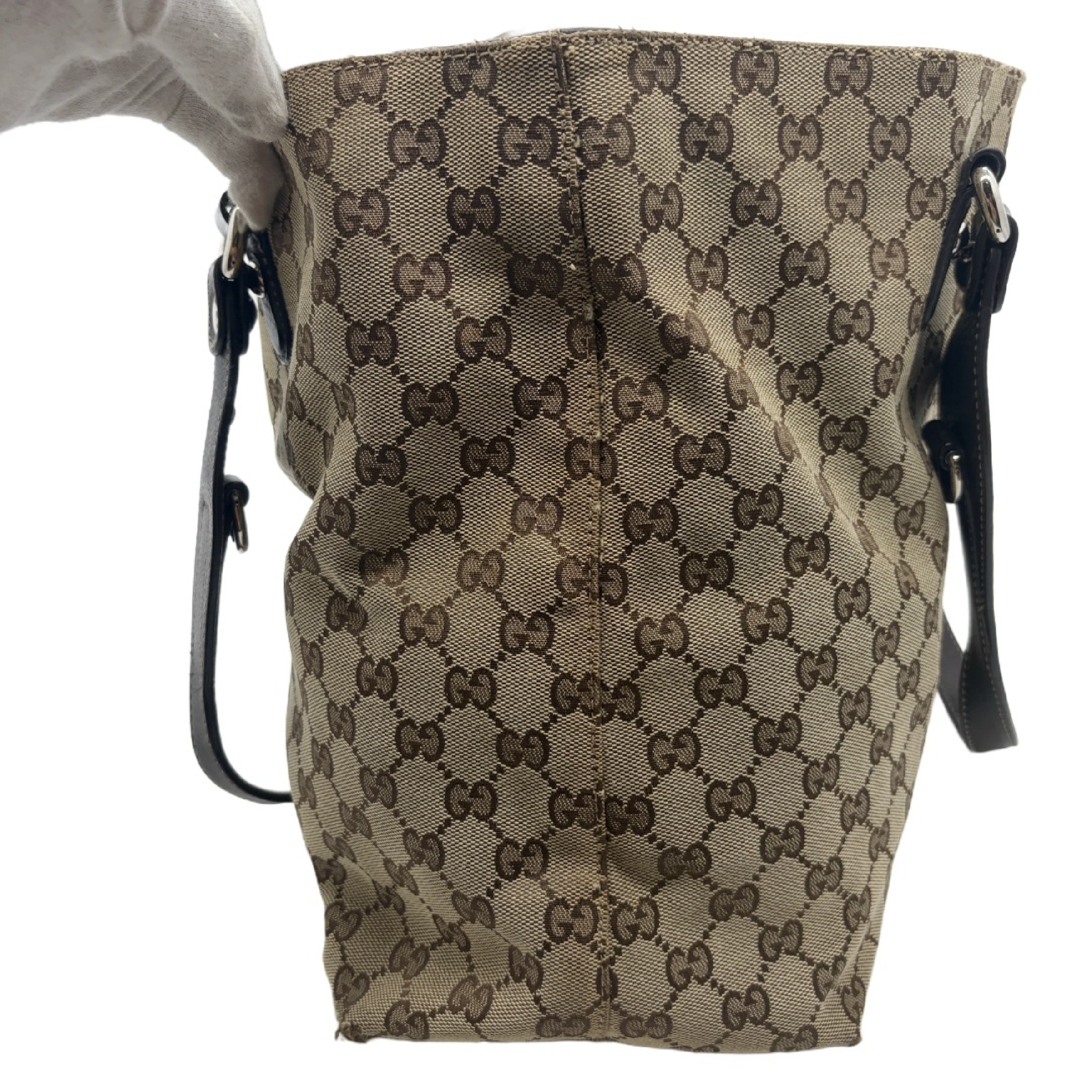 Canvas GG Pattern Tote Bag Handbag — view 4