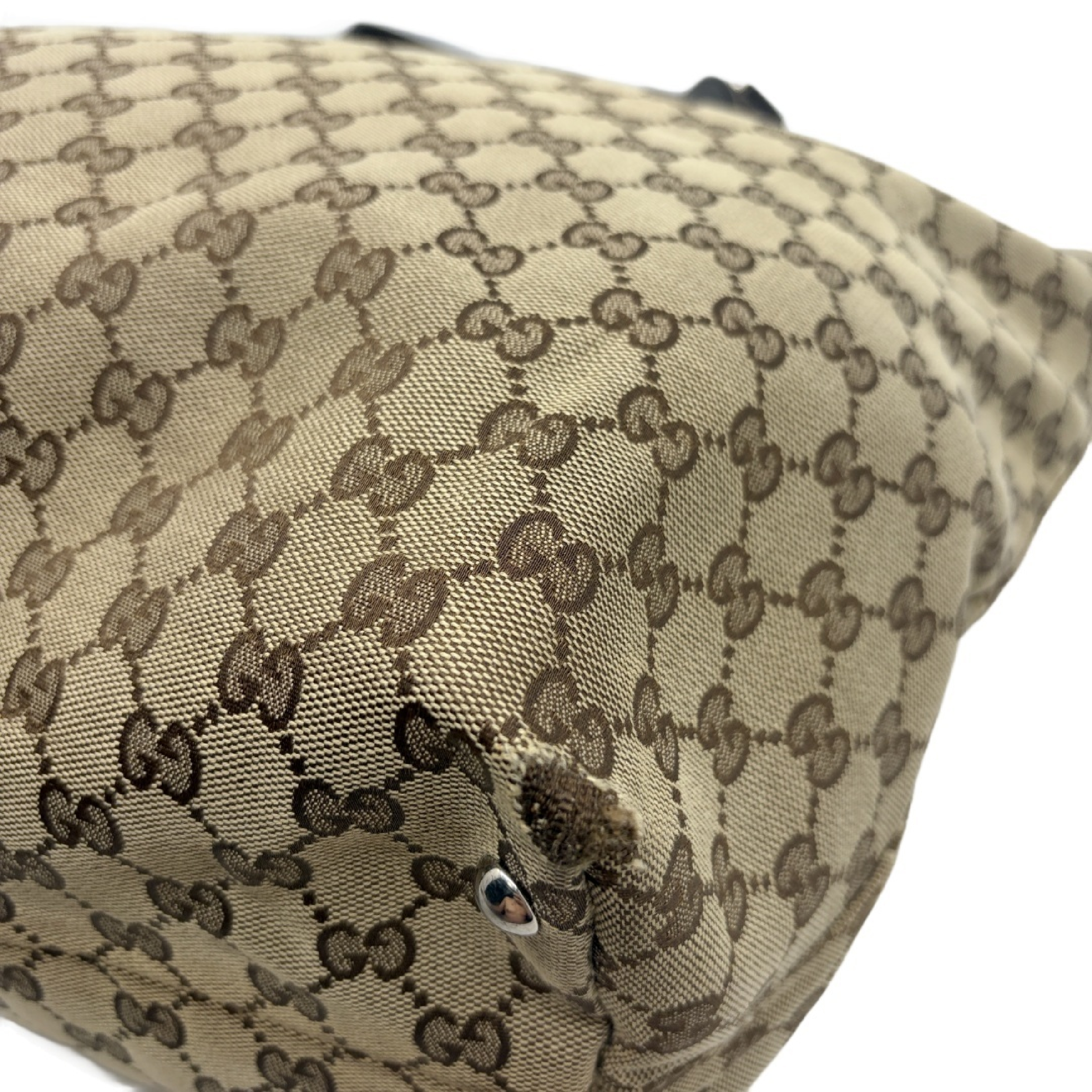 Canvas GG Pattern Tote Bag Handbag — view 7