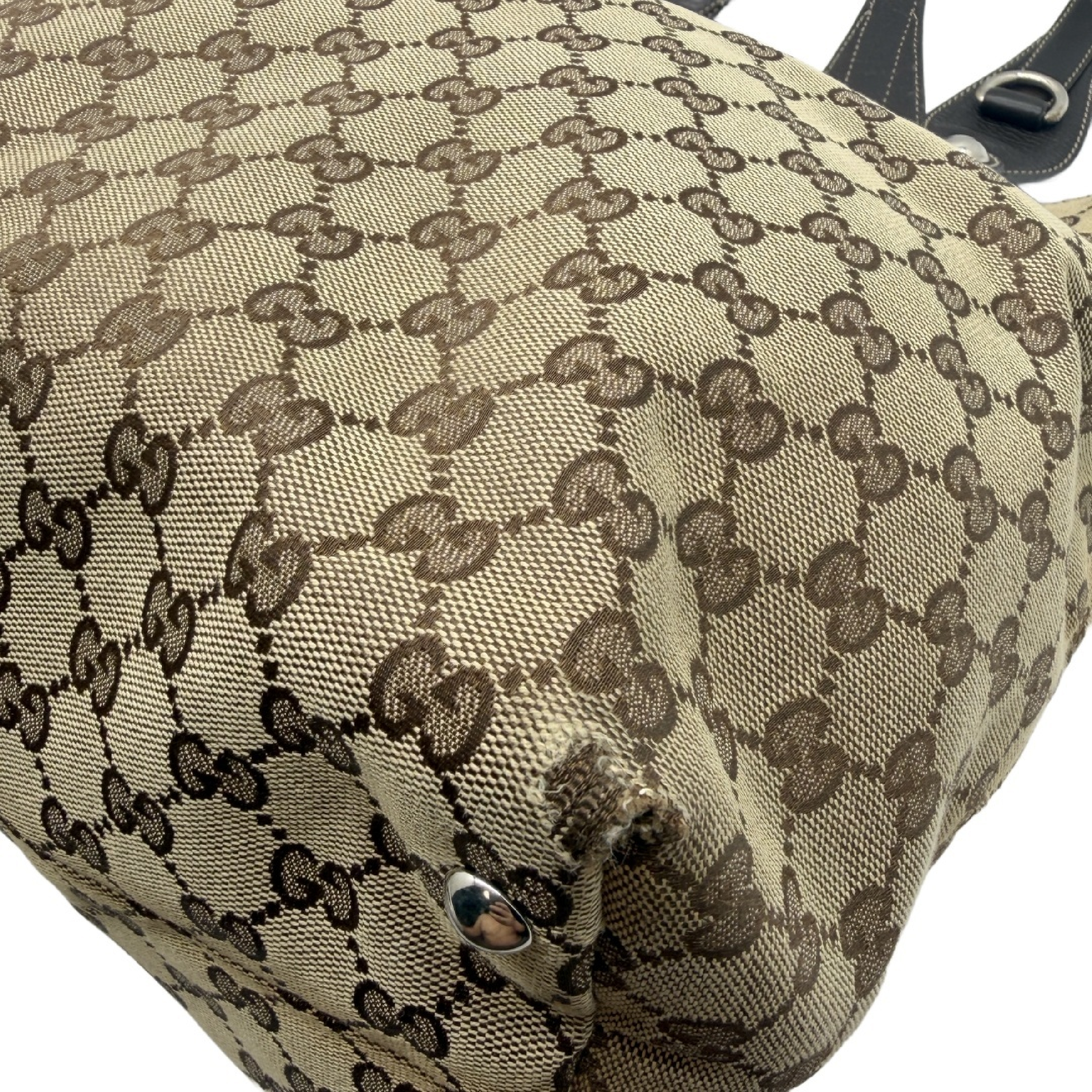 Canvas GG Pattern Tote Bag Handbag — view 8