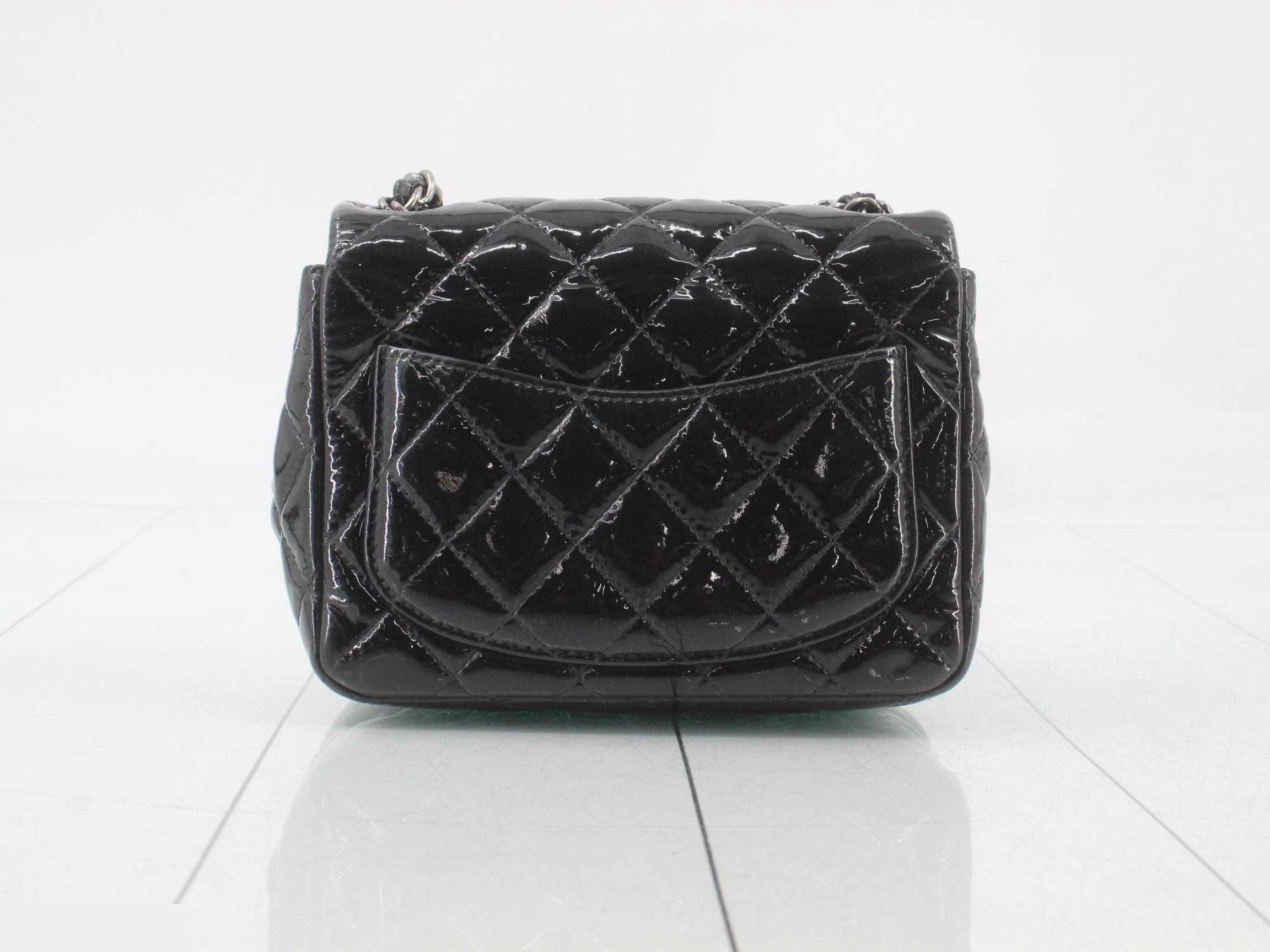 Matelassé enamel chain shoulder bag — view 2