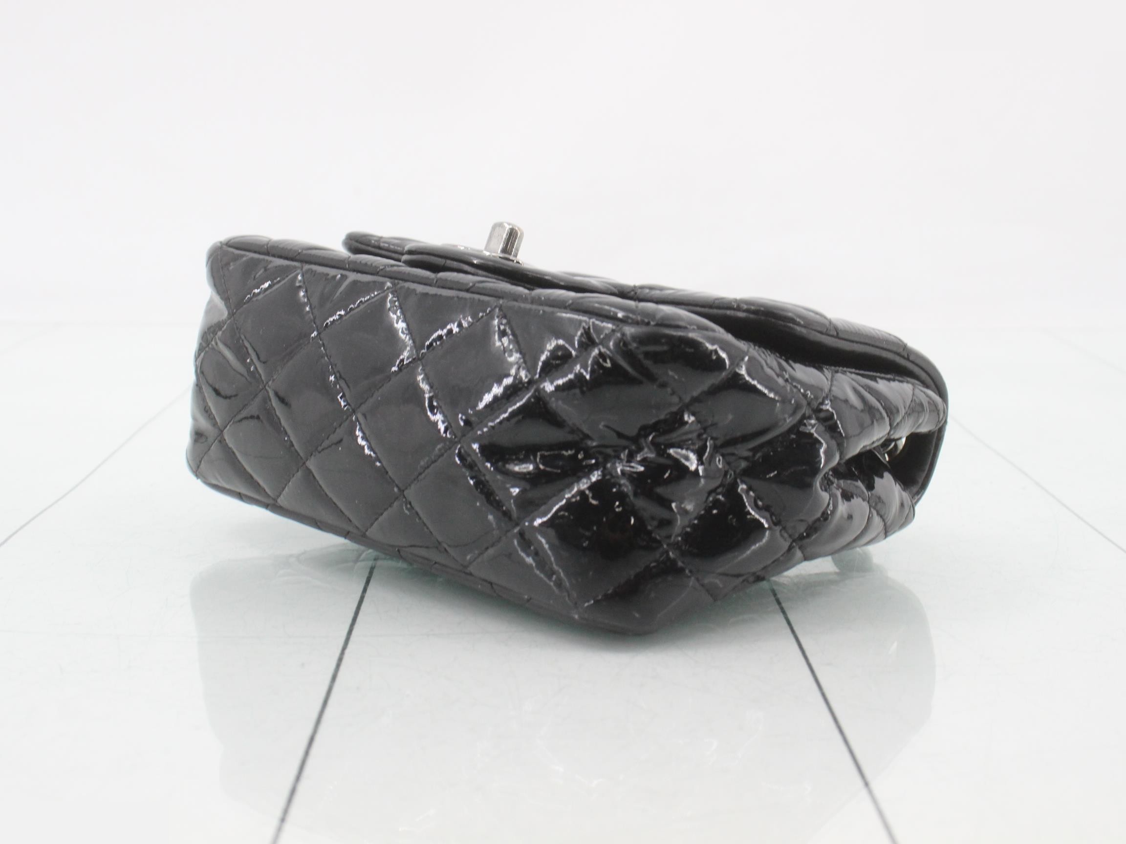 Matelassé enamel chain shoulder bag — view 6