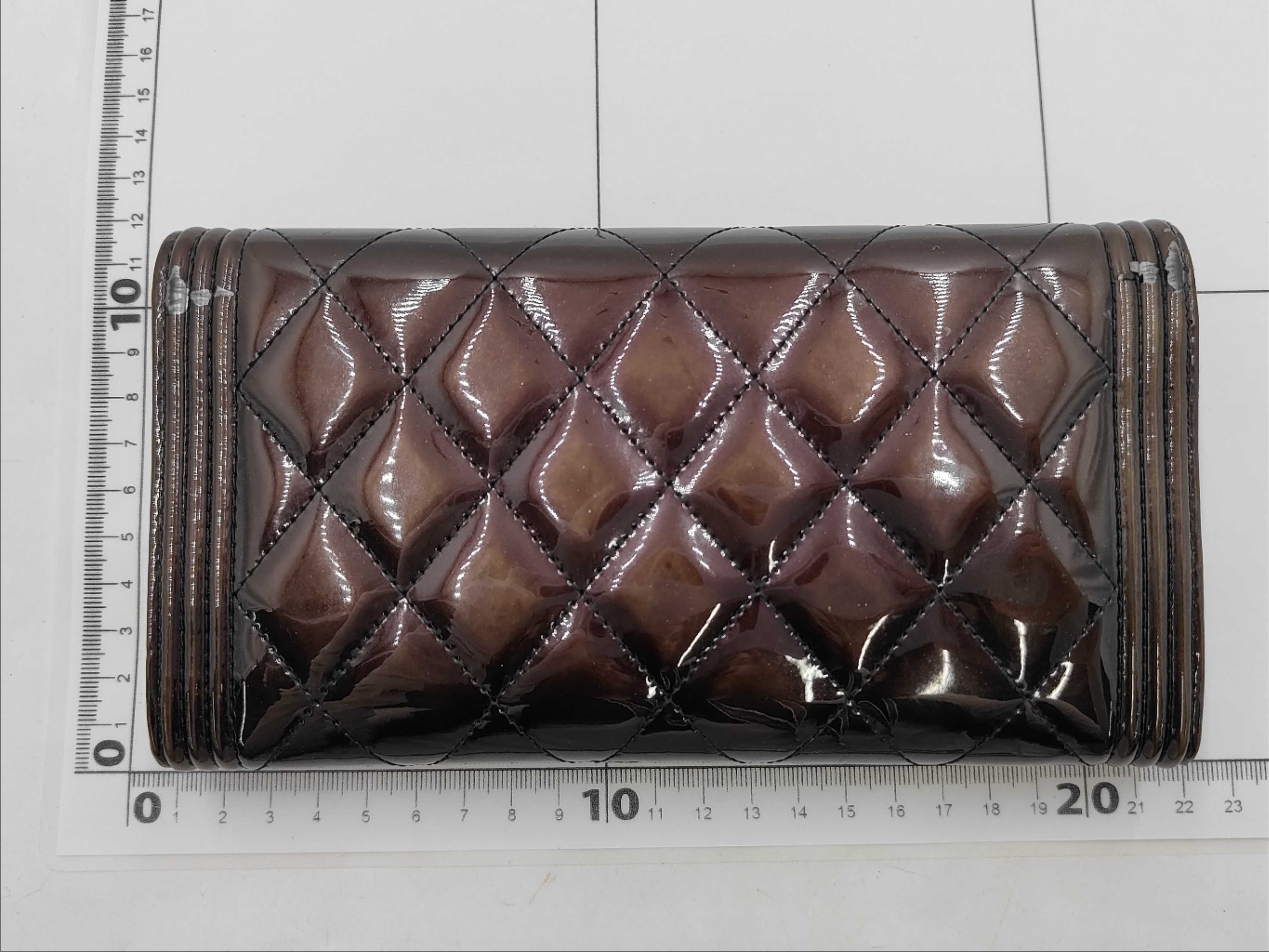 Boy Chanel Long Wallet, Enamel Black Wallet — view 2