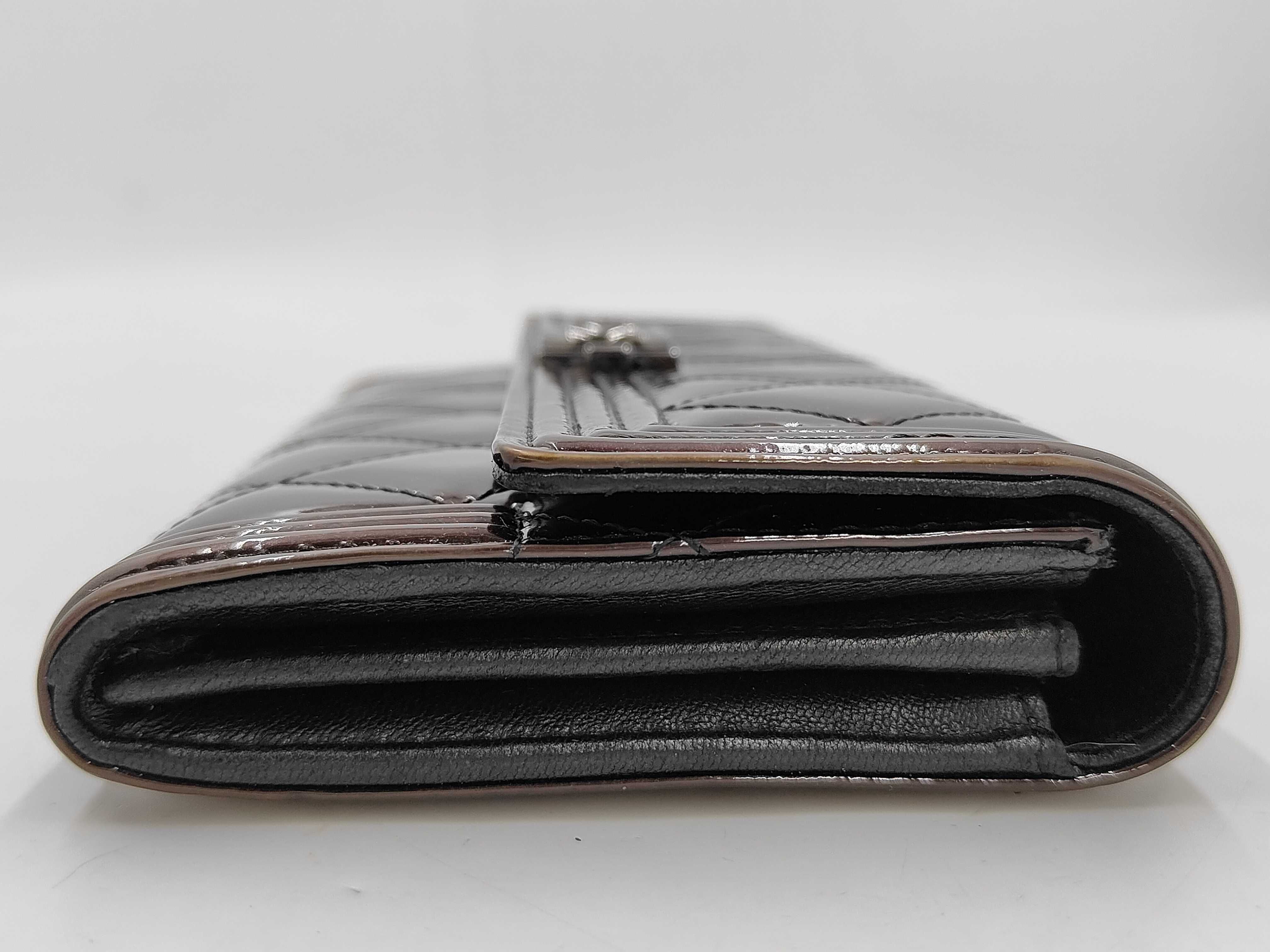Boy Chanel Long Wallet, Enamel Black Wallet — view 4