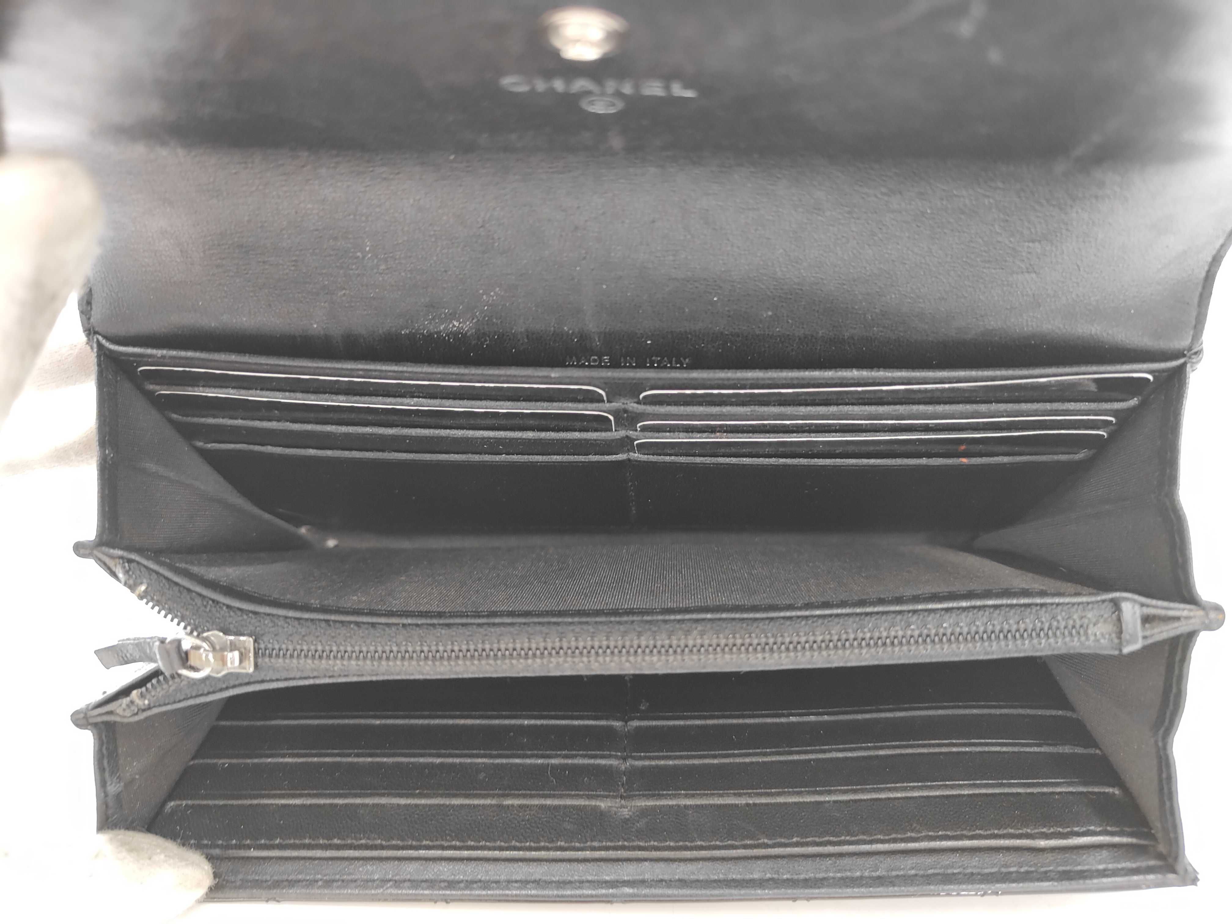 Boy Chanel Long Wallet, Enamel Black Wallet — view 10