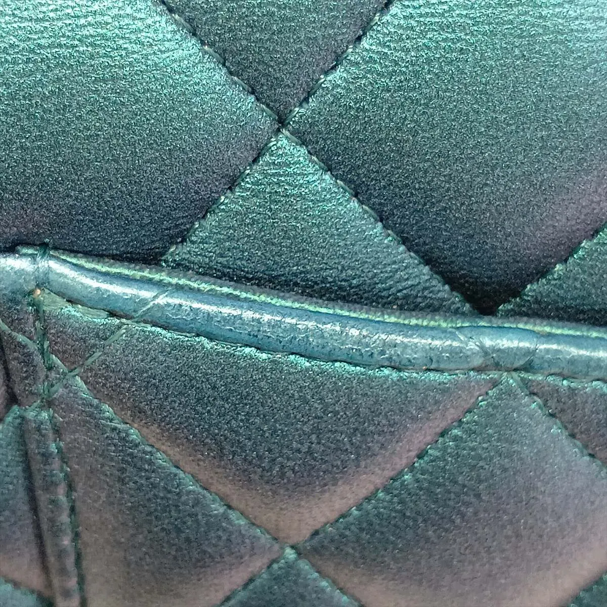 Mini Matelassé 20 Lambskin Single Flap Single Chain Bag, Blue x Purple, Silver Hardware, 23654439, Serial Number 23-series, A69900 — view 13