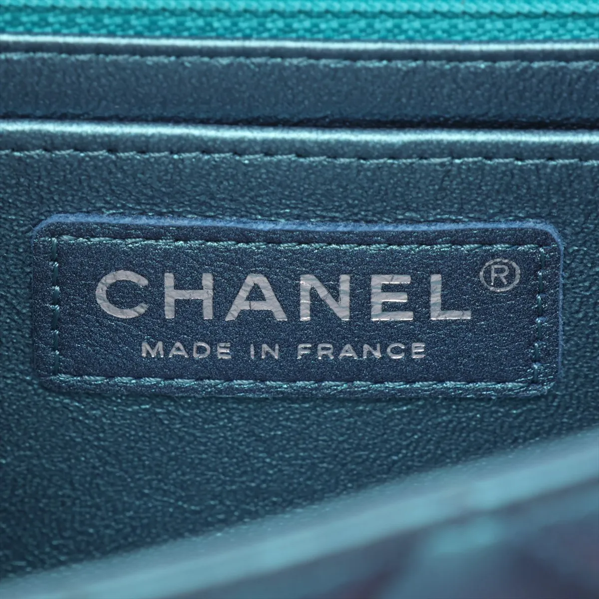 Mini Matelassé 20 Lambskin Single Flap Single Chain Bag, Blue x Purple, Silver Hardware, 23654439, Serial Number 23-series, A69900 — view 10