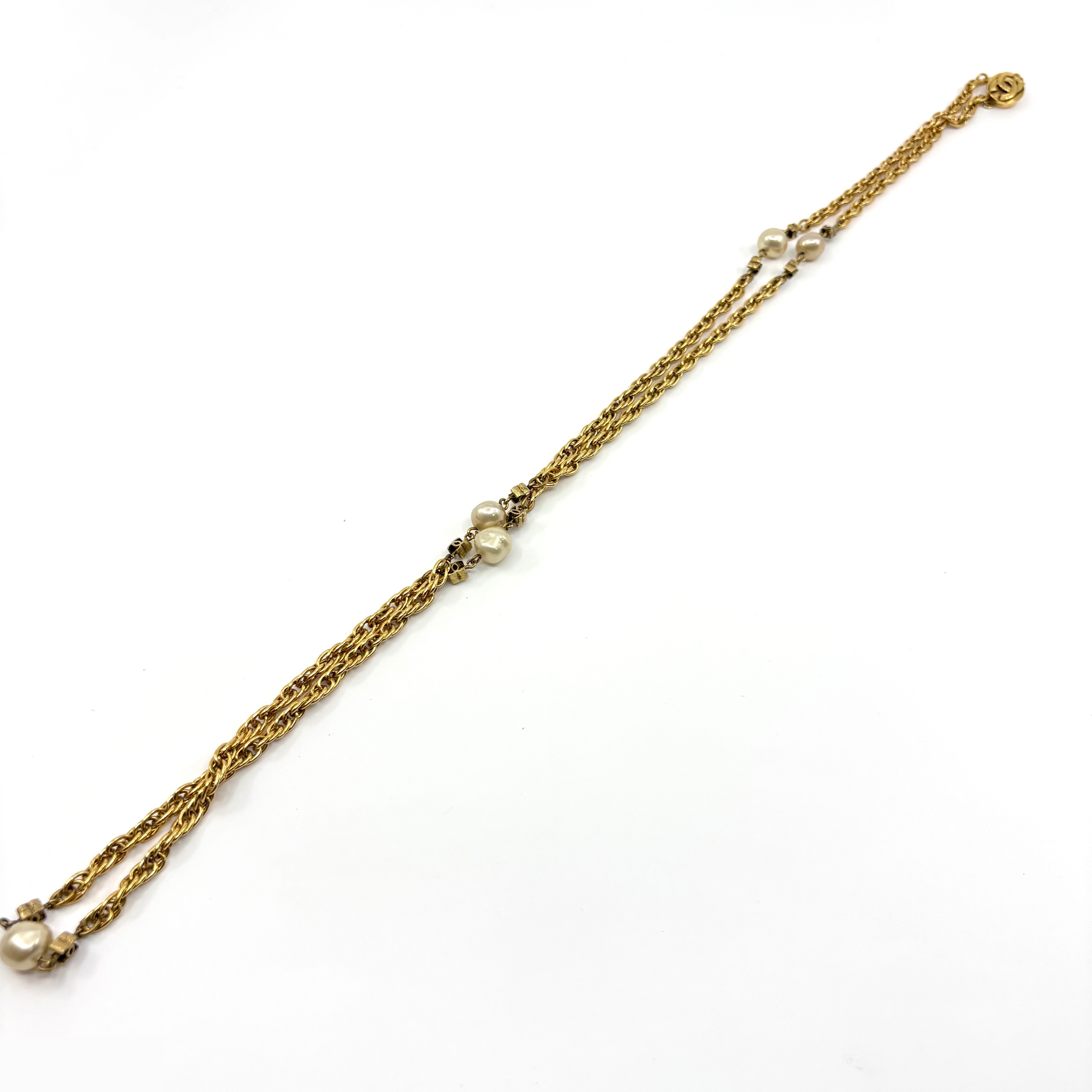Coco Mark Pearl (Precious Metal) Necklace Pendant, Chain approx. 100cm — view 3