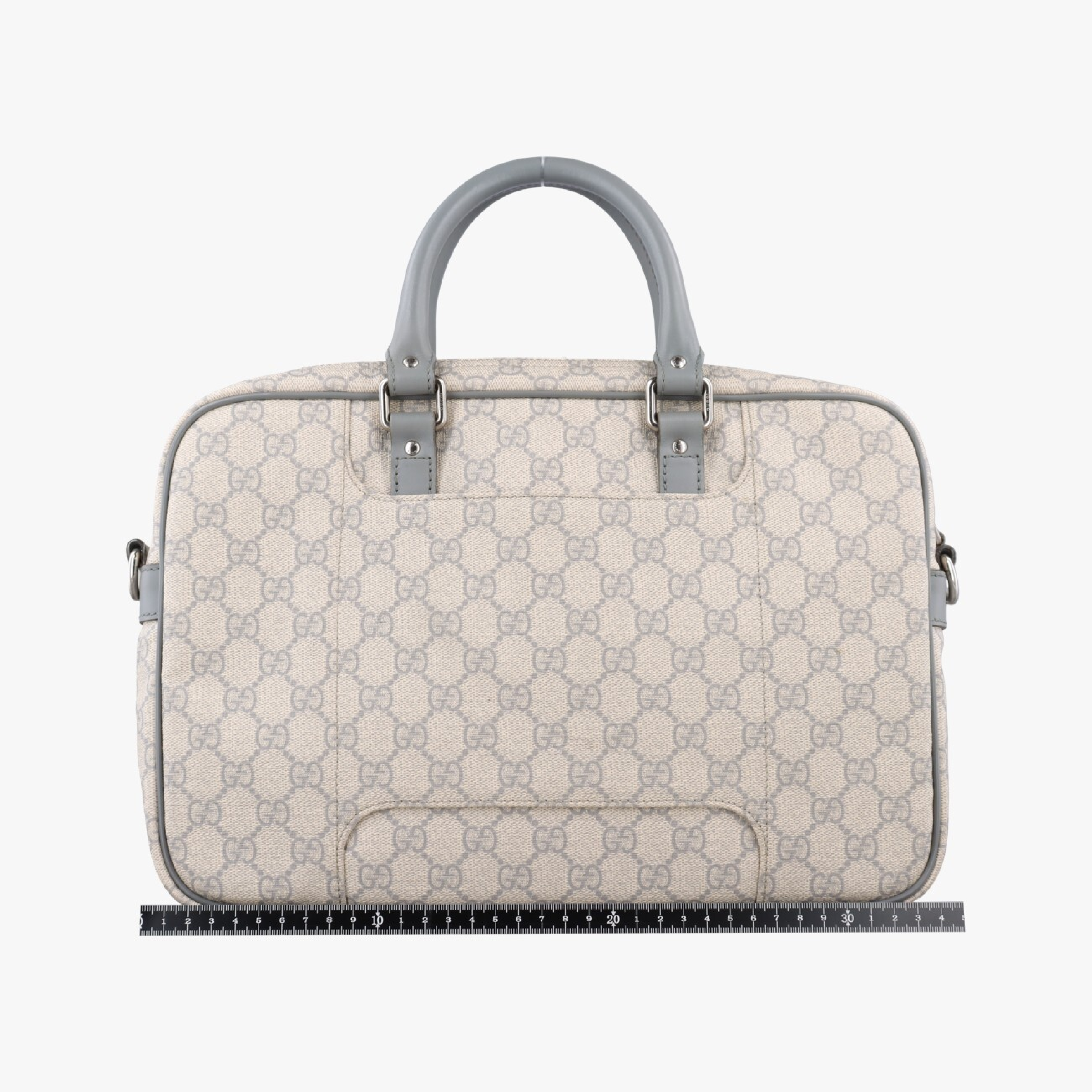 GG Supreme Beige x Gray PVC Coated Canvas x Leather Handbag 322287 F016565748 — view 2