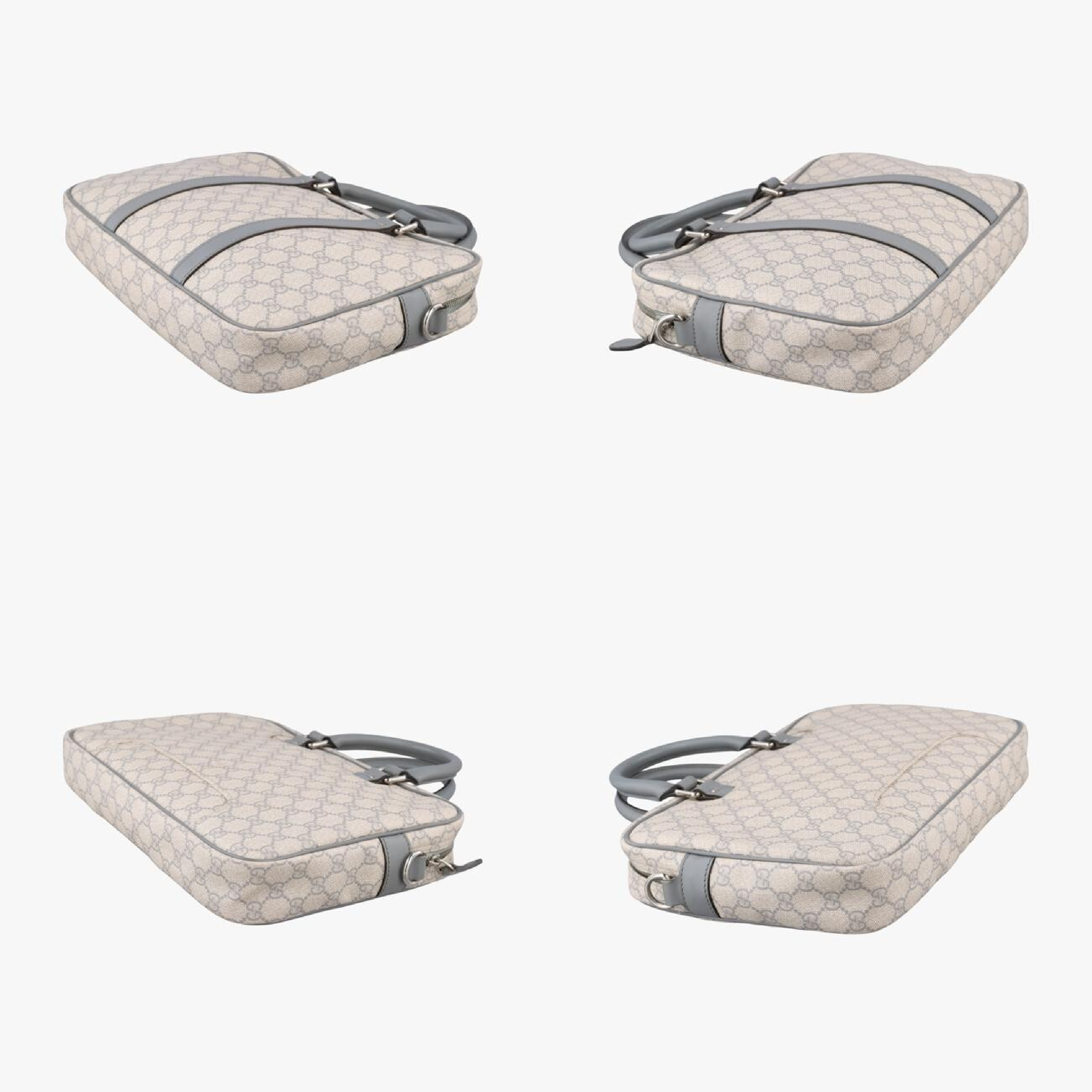 GG Supreme Beige x Gray PVC Coated Canvas x Leather Handbag 322287 F016565748 — view 4