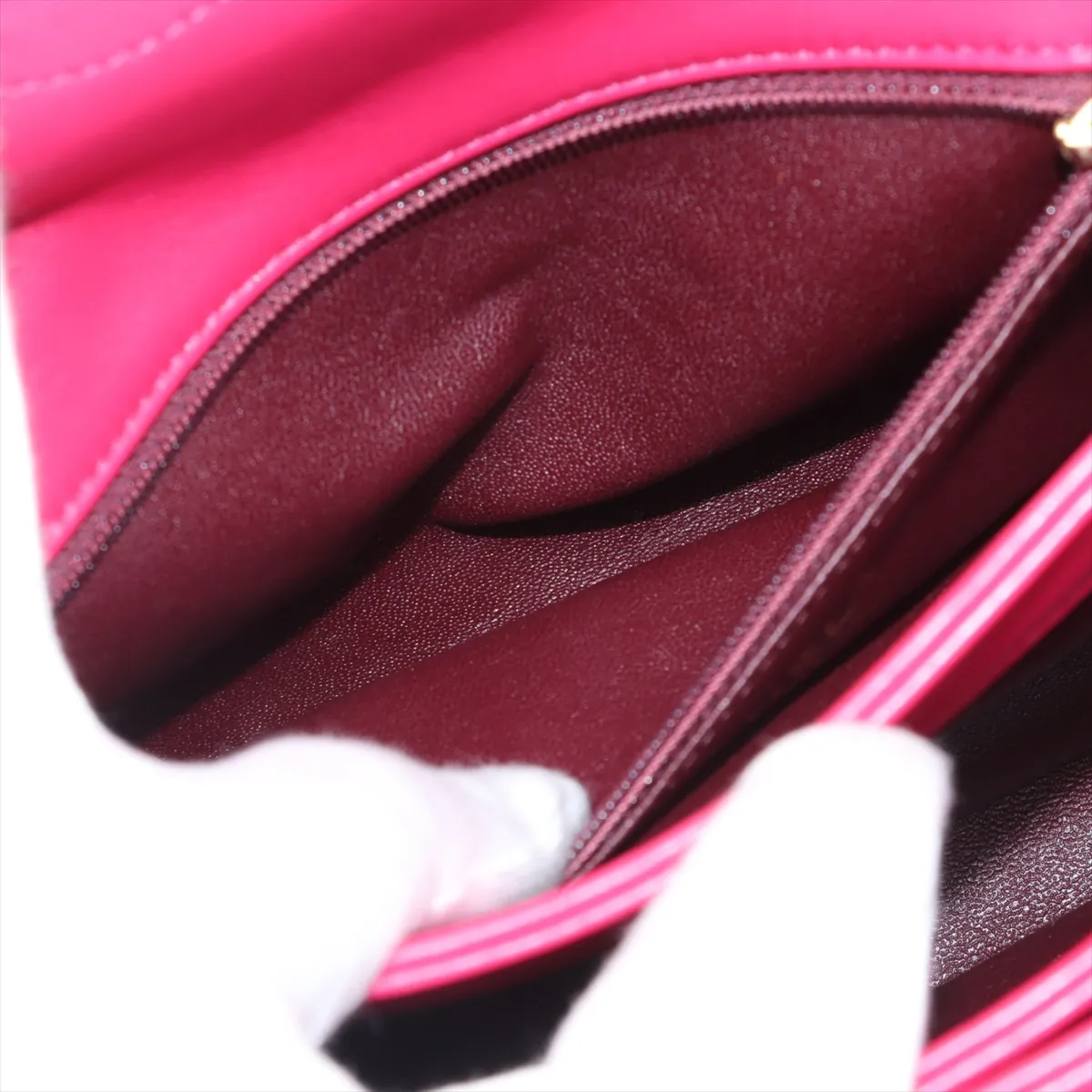 Trendy CC Lambskin 2WAY Handbag Pink Gold Hardware 24167016 24th Series — view 13