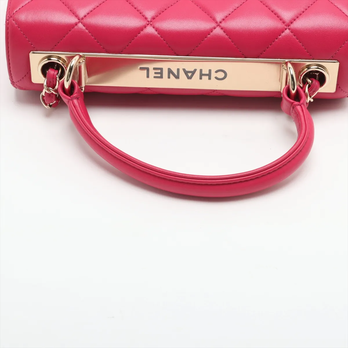 Trendy CC Lambskin 2WAY Handbag Pink Gold Hardware 24167016 24th Series — view 5
