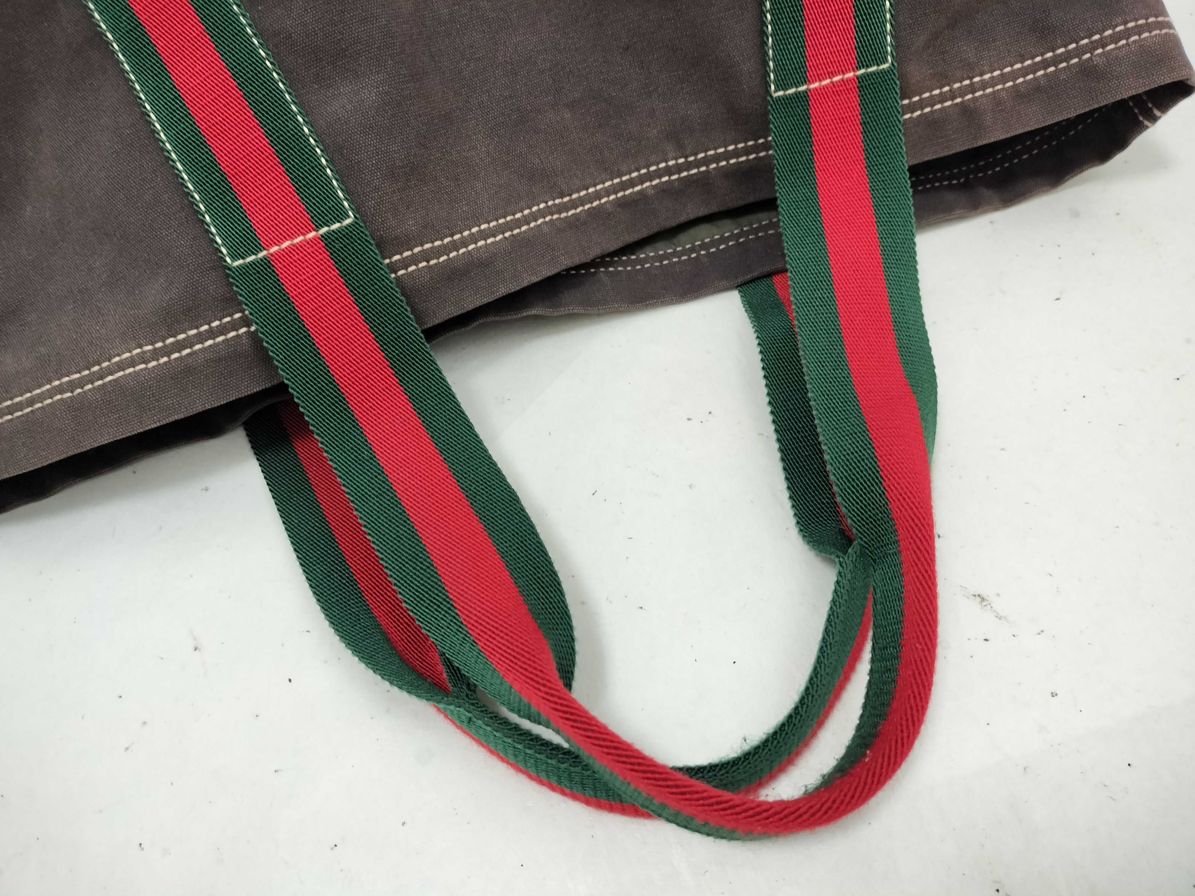 webbing tote bag, canvas, 189669, Sherry Line, brown tote bag — view 3