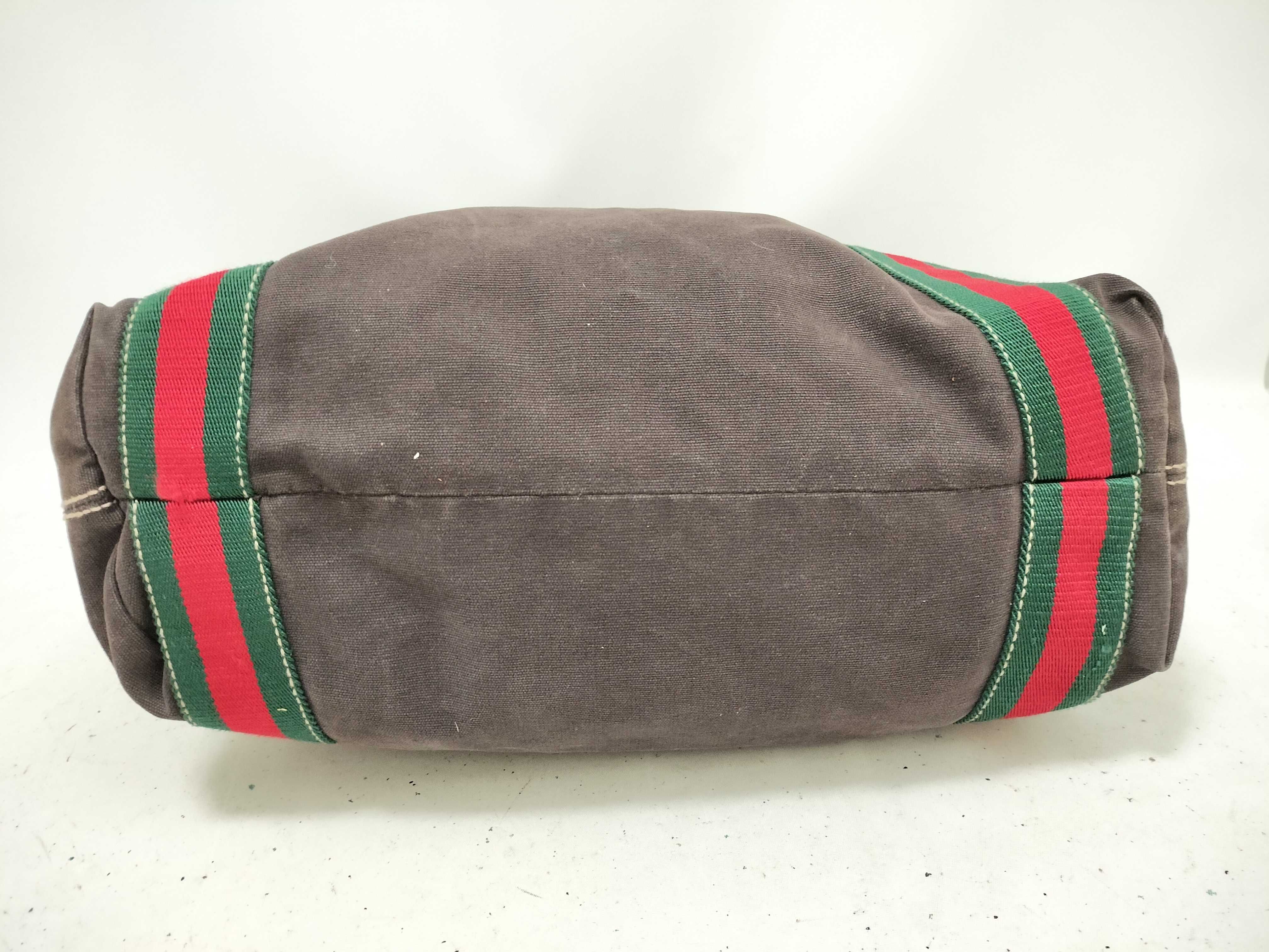 webbing tote bag, canvas, 189669, Sherry Line, brown tote bag — view 7