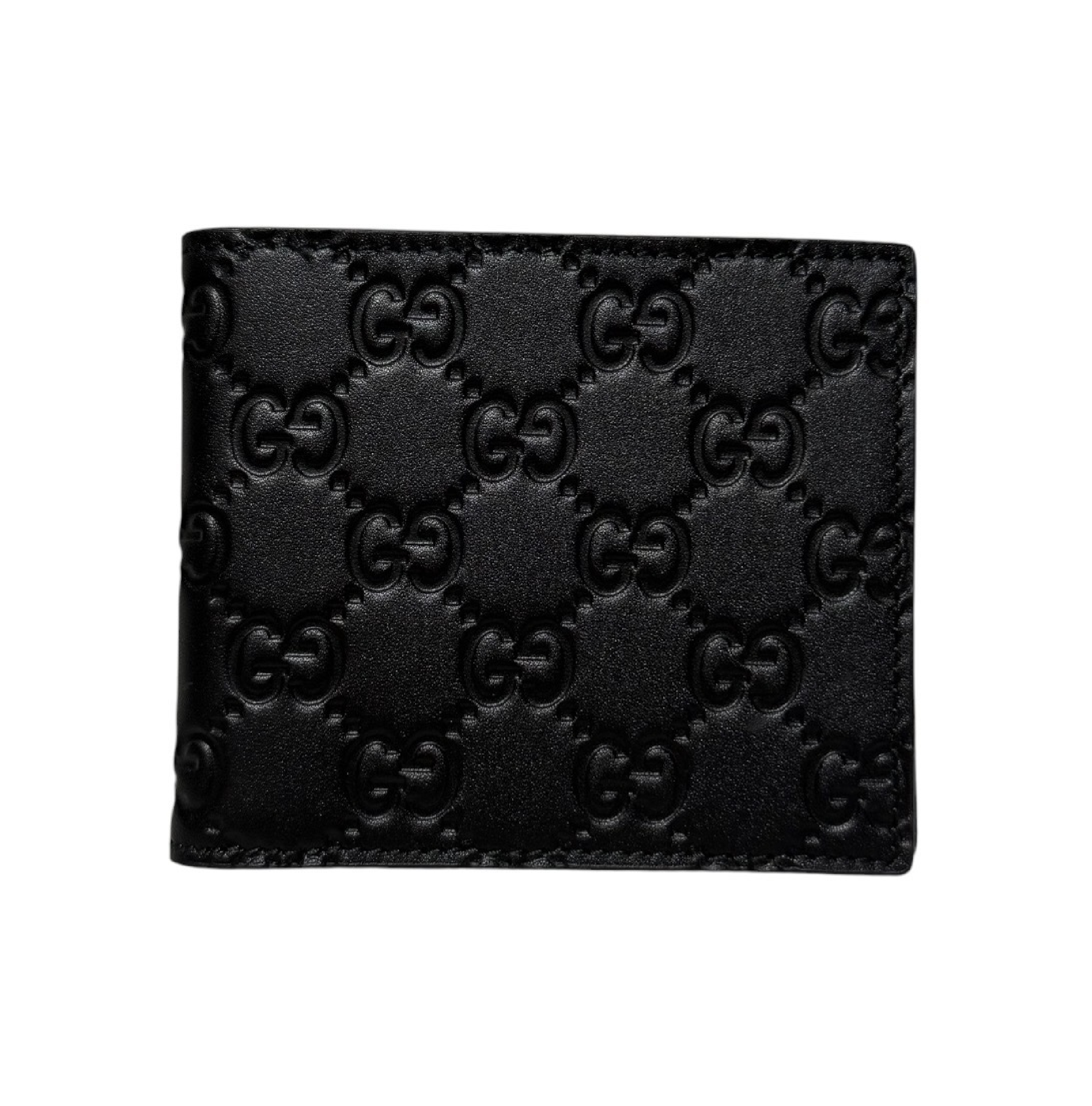 Guccissima folding wallet, black, unused, billfold.