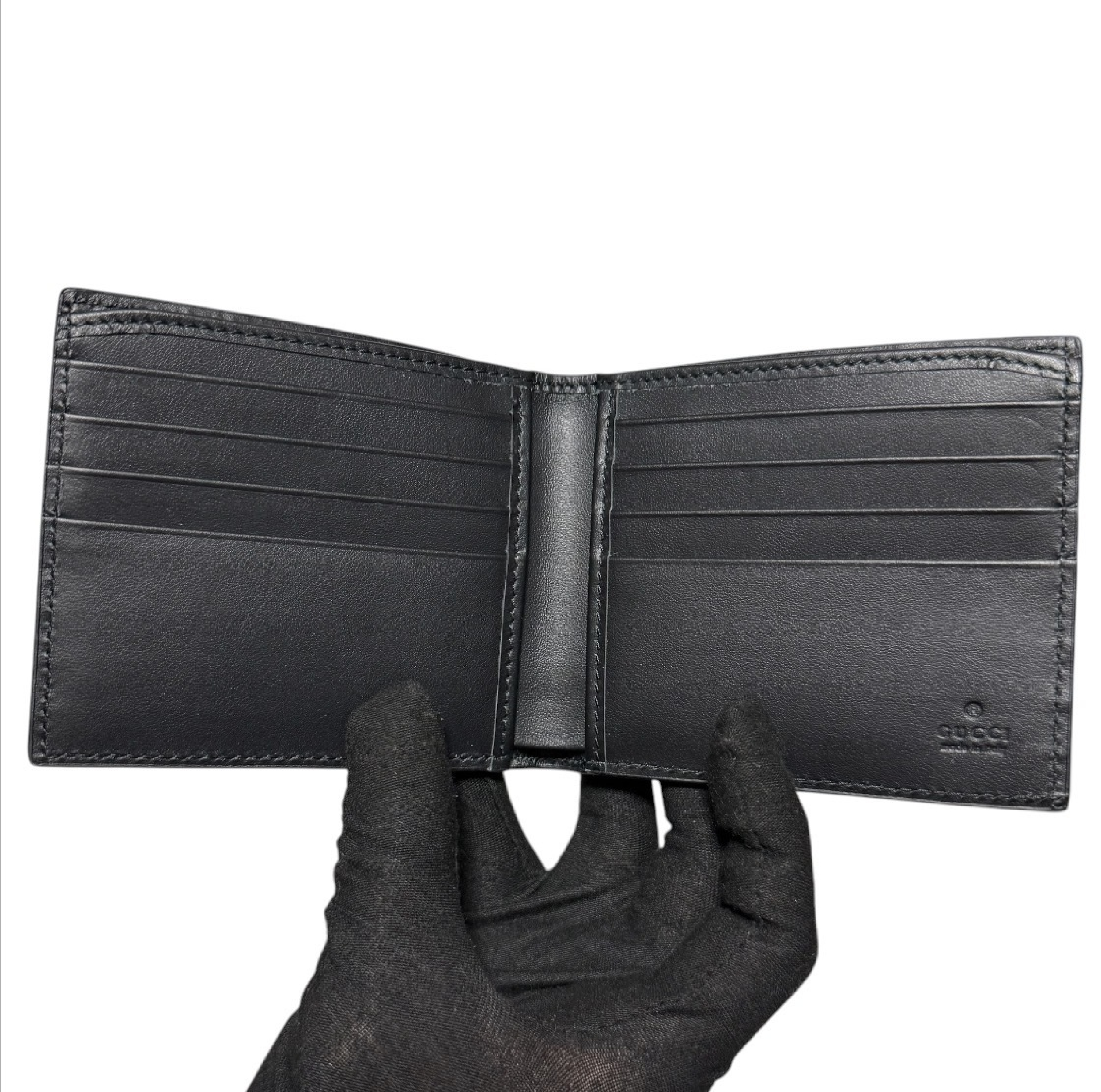 Guccissima folding wallet, black, unused, billfold. — view 3