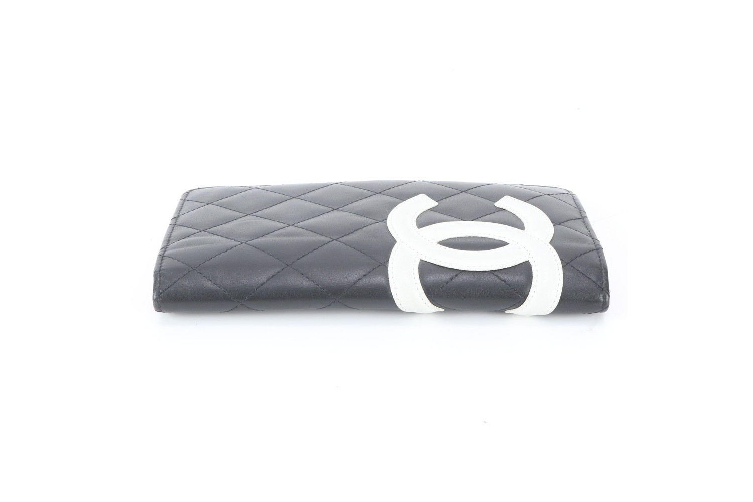 Cambon Line Leather Long Wallet with Guarantee, Serial Number, and Boutique Seal — view 5