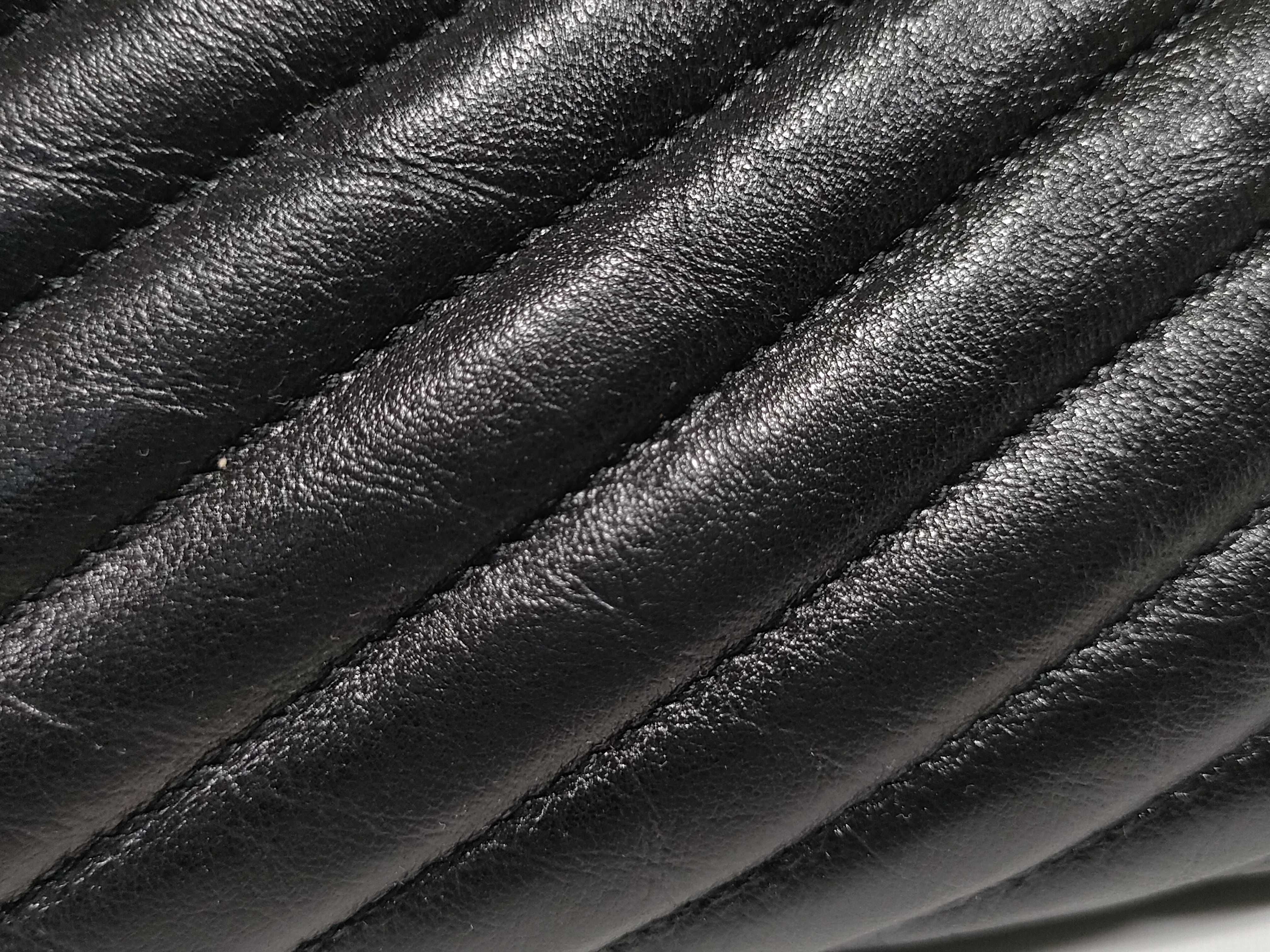 Matelasse Clutch Bag Black Gold Hardware — view 12