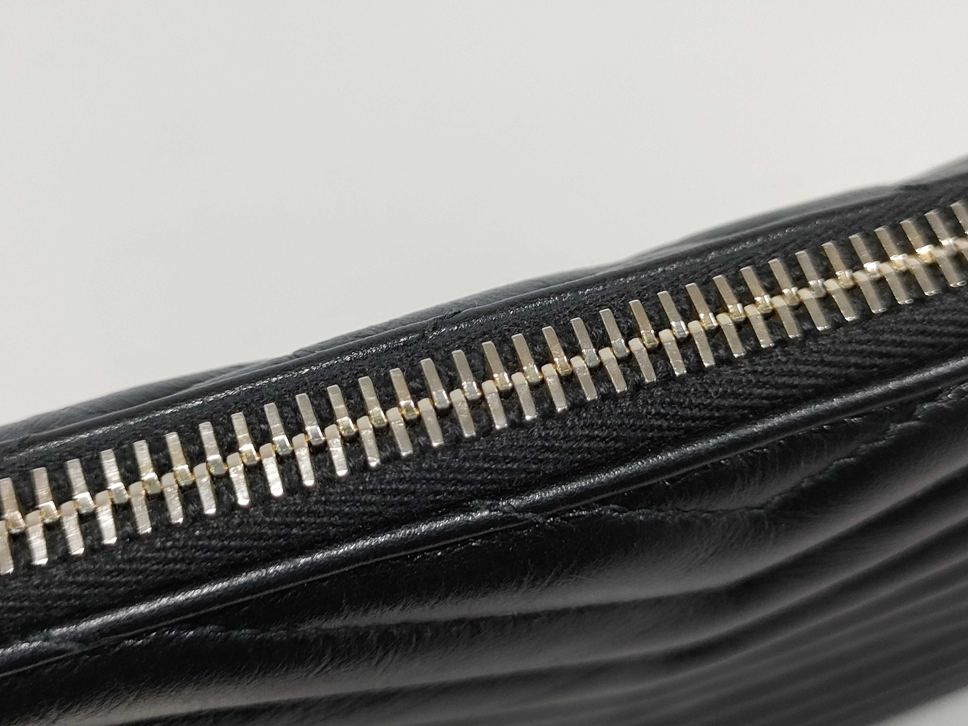 Matelasse Clutch Bag Black Gold Hardware — view 13